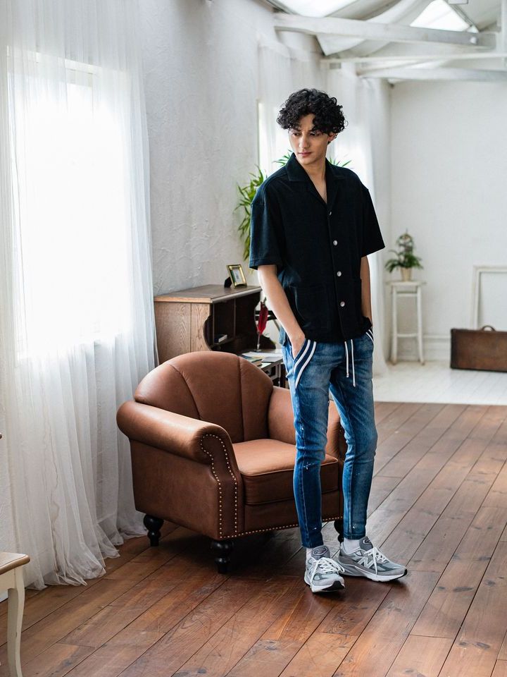 《予約品3月3日18：00締め》 EX denim jersey EDGE PT / デニムジャージパンツ / ダークインディゴ