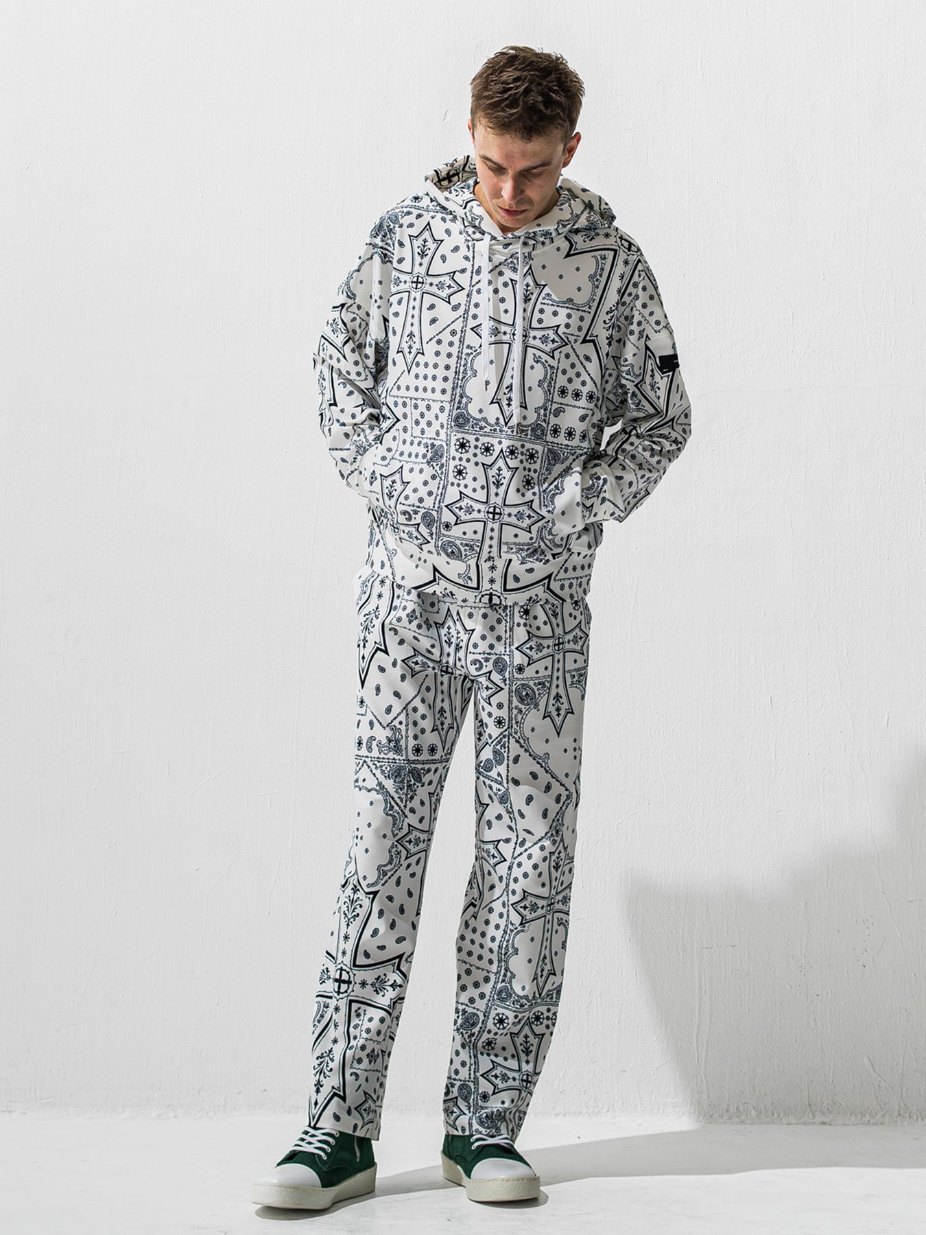 【予約品 9月6日(日) 締切】OVER HOODIE / トリコット オーバーパーカー / クロスホワイト