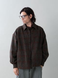 【予約品 5月6日(水) 締切】WOOLCHECK-SPORTJACKET / ヴィンテージシャツジャケット / レッド系