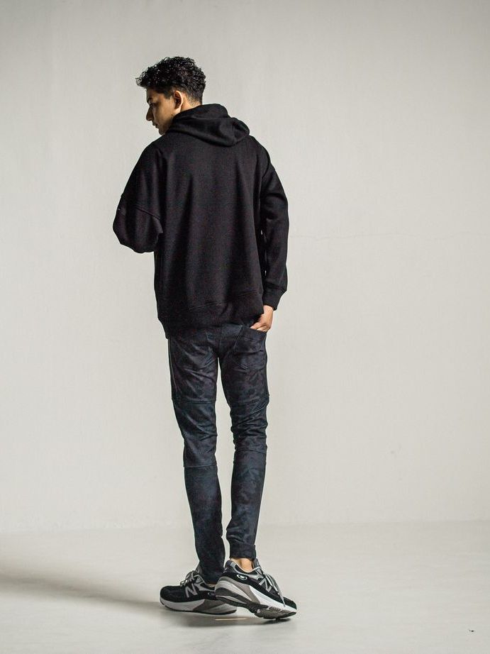 《予約9月1日18時締め》 shaggy fleece thermal pullover hoodie  / プルオーバーパーカー / ブラック
