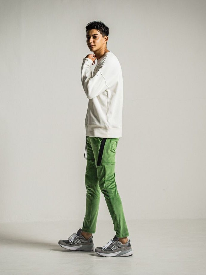 《予約9月1日18時締め》 velours TYLER PANTS  / 真冬仕様タイラーパンツ / グリーン