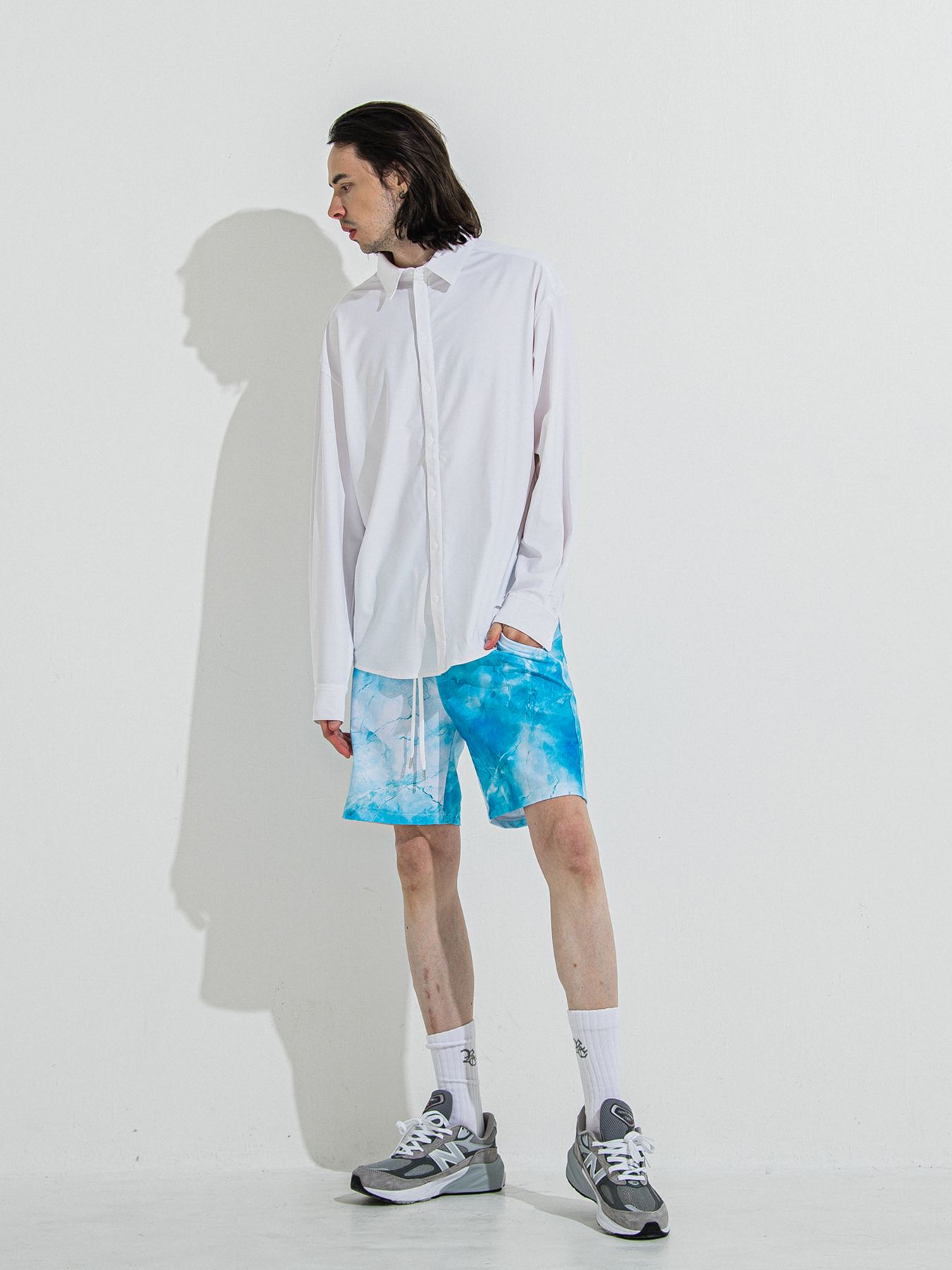 【予約品 】RASH SHORTS / ラッシュガード ショーツ / マーブルブルー