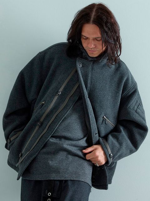 【予約品 6月2日(月) AM10時 締切】MK5 / ウールフライトジャケット / 杢グレー