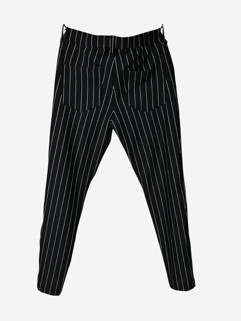 《予約11月17日19時締め》 CHRIS EASY  PANTS / イージーパンツ / ブラック・ストライプ