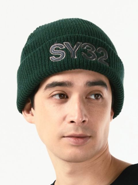 EMBROIDERY KNIT BEANIE / ロゴ刺繍 ニットキャップ / グリーン 【SY32 by SWEET YEARS GOLF】