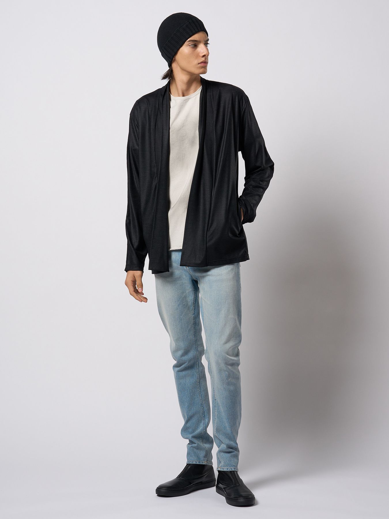 【予約品 9月23日(火) 締切】comfy 2-way knit watch / コンフィー 2ウェイ ニットワッチキャップ / ブラック