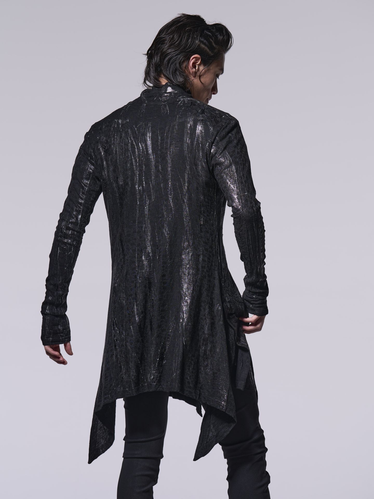 《予約品》 FlareShawlCardigan / ショールカーディガン / ブラックHAKU
