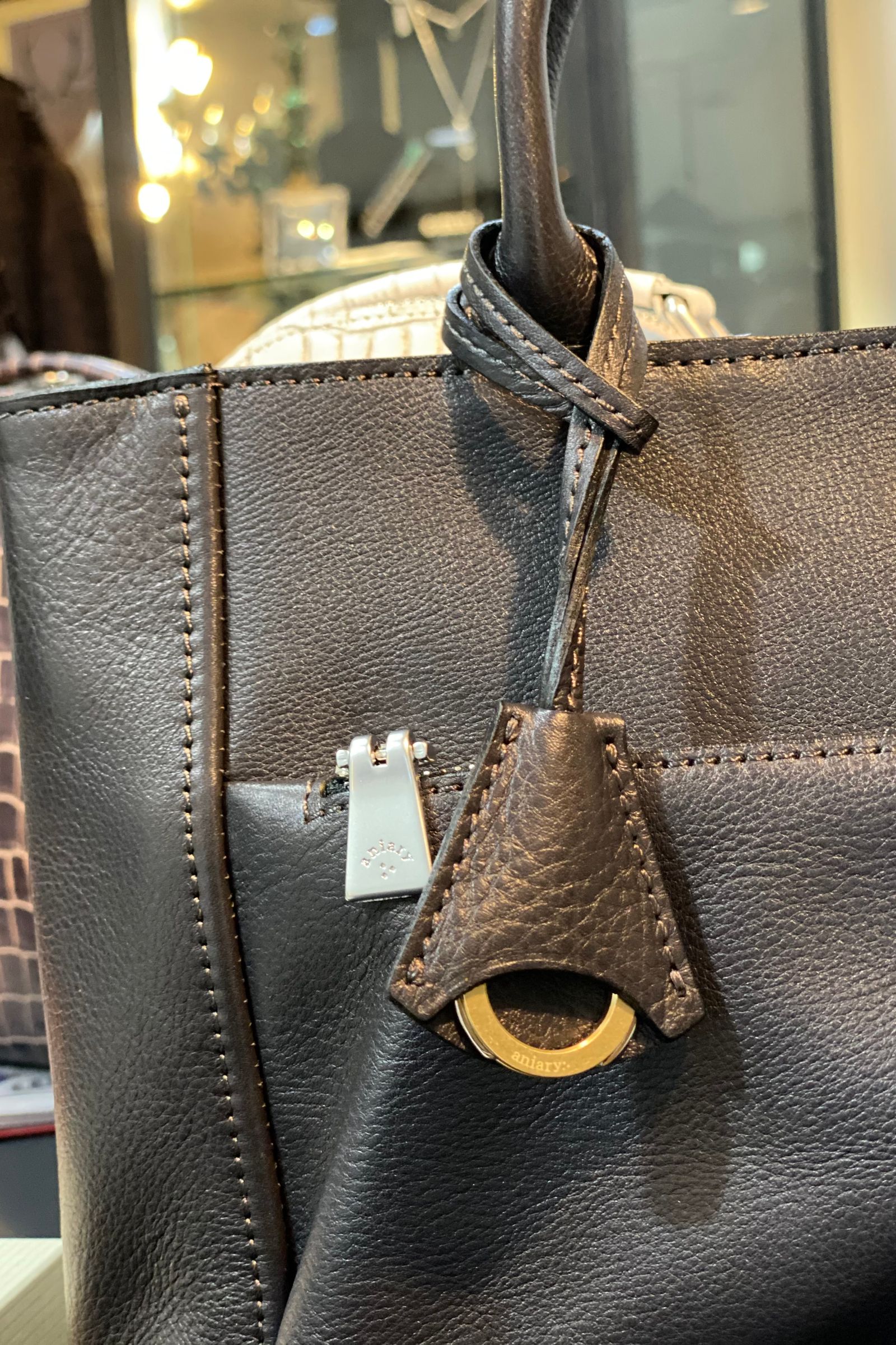aniary - トート Shrink Leather / Charcoal Gray 【aniary