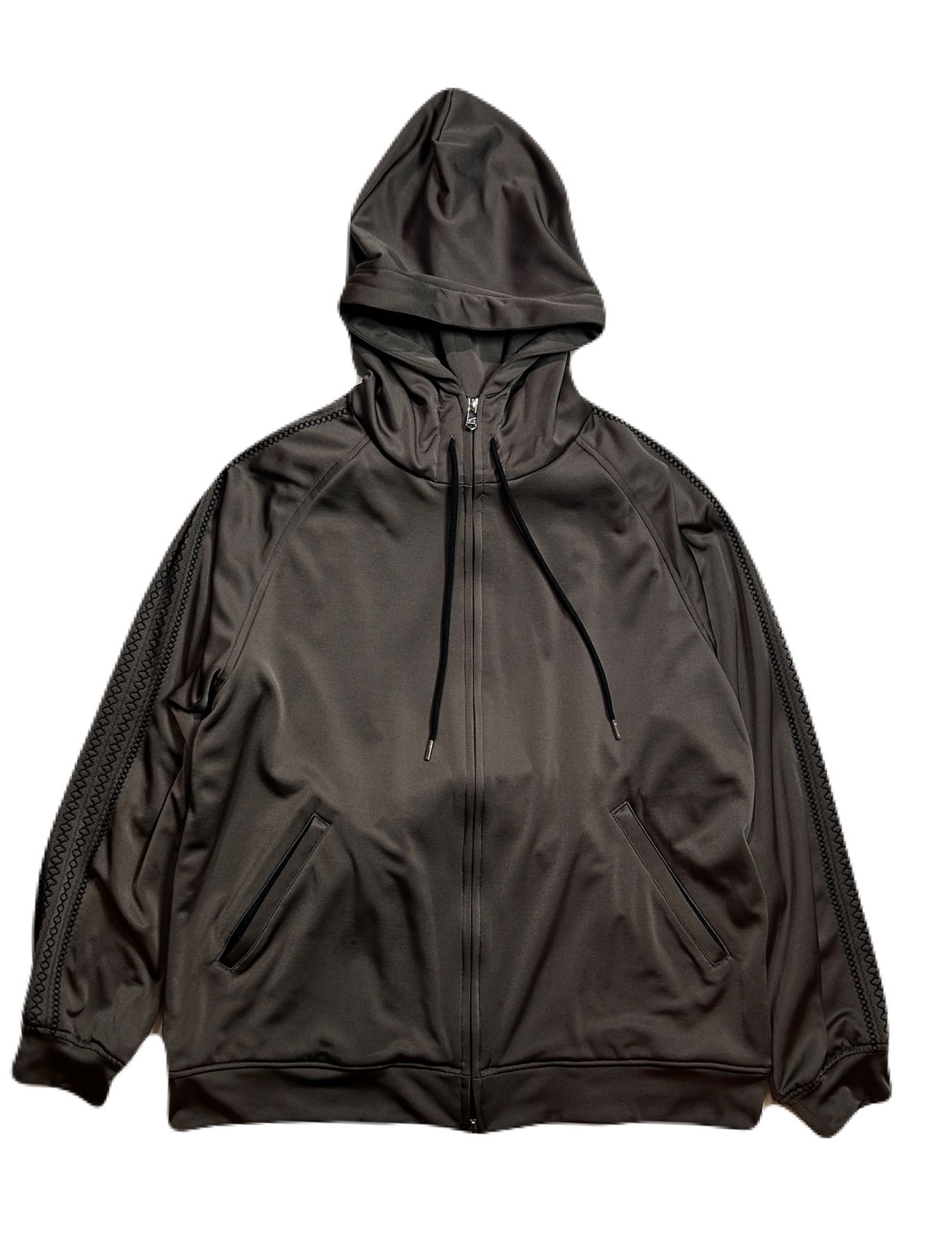 【予約品  】SATIN LINE HOODIE / サテン ラインフーディー / グレー