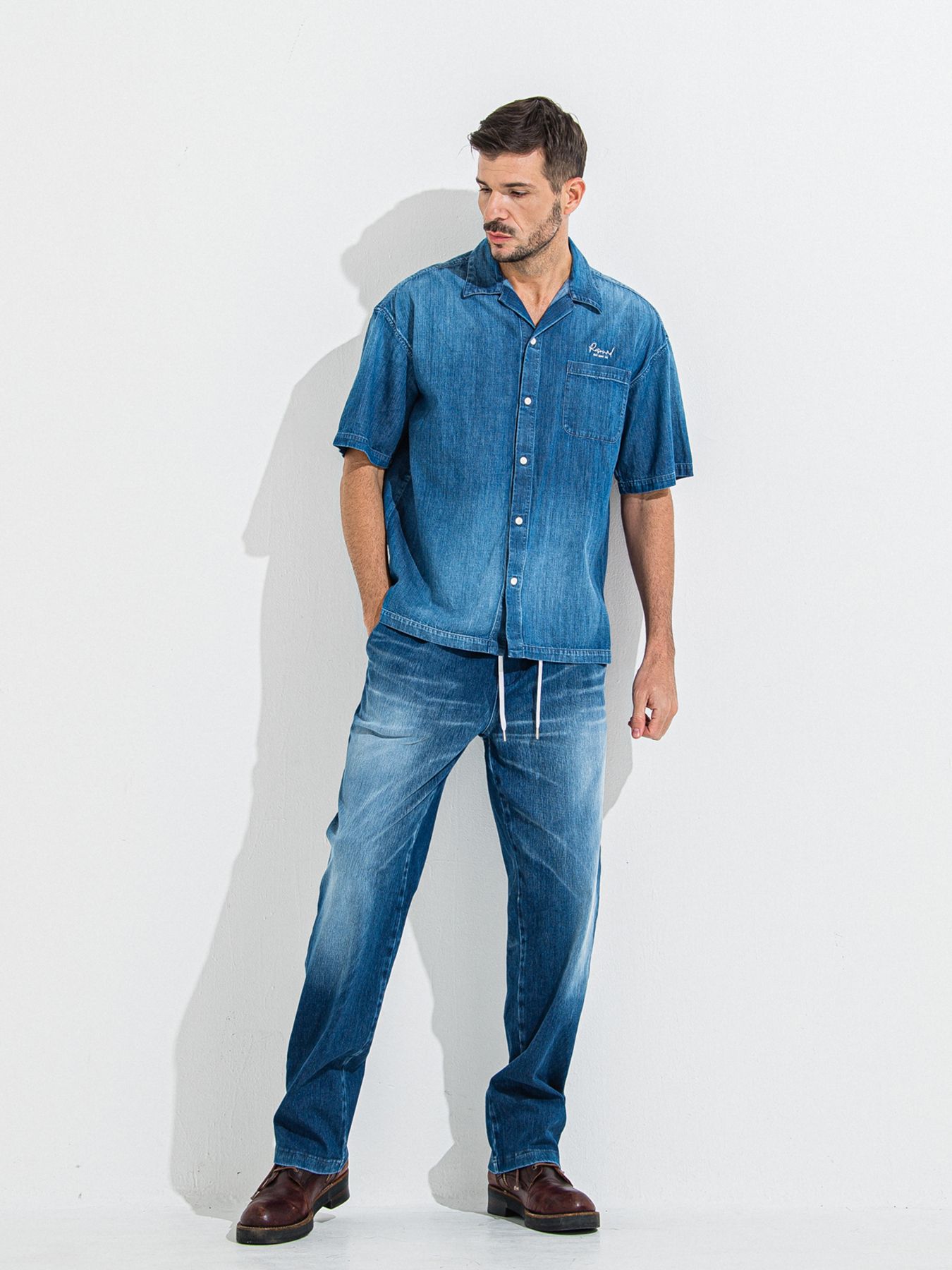 【予約品 】ZACK HALF DENIM SHIRT / ザックハーフスリーブデニムシャツ / ダークインディゴ