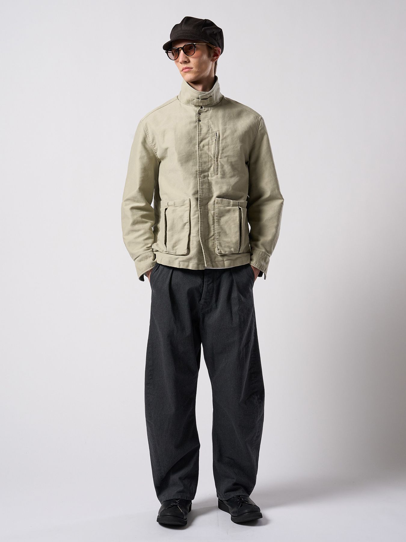 【予約品 4月19日(日) 18時締切】wide banana denim(OW)  / ワイドバナナデニム ワンウォッシュ / ダストチャコール