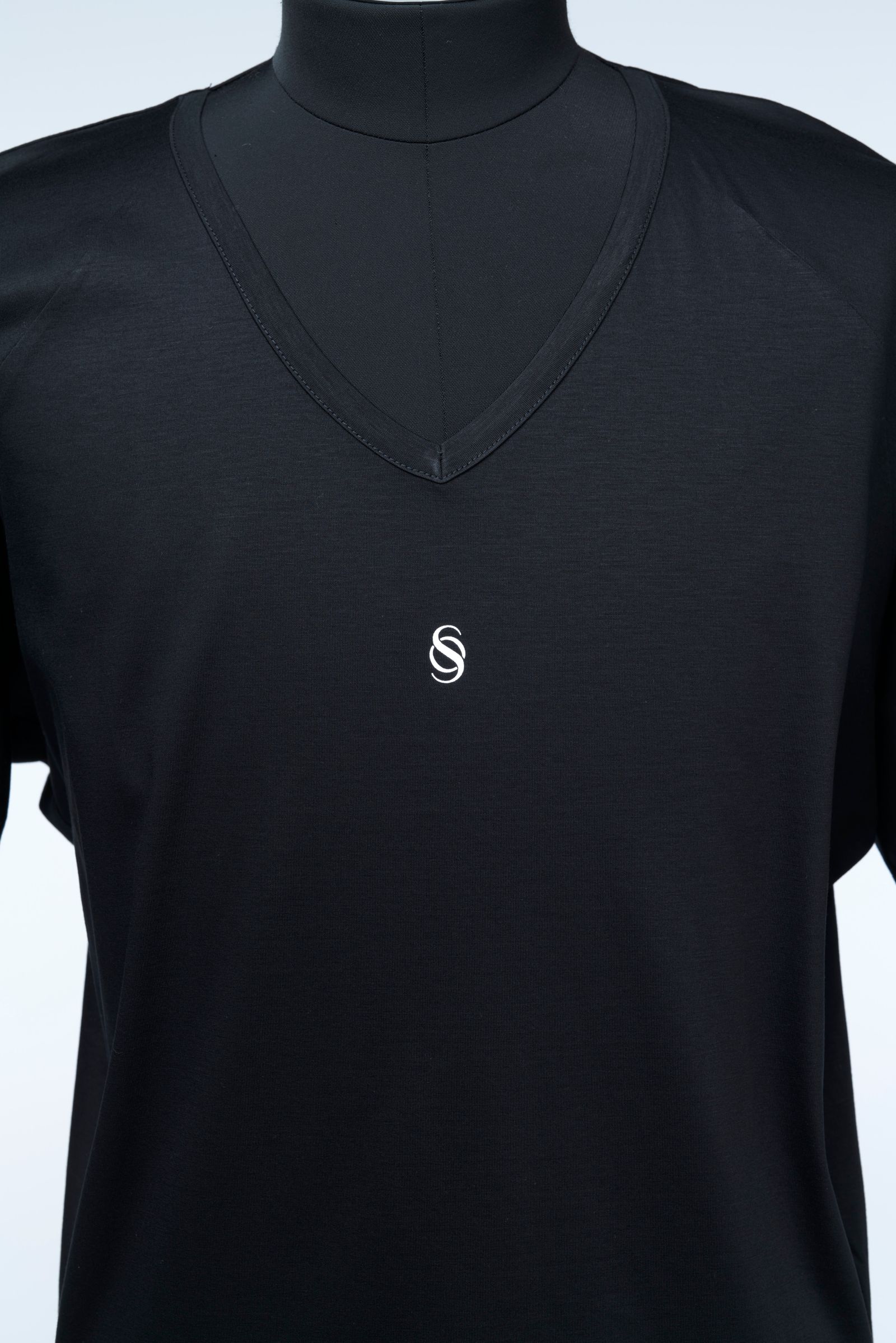 《予約品》 ViscoseOrganicVneckDolmanT-Shirt / Tシャツ  / ブラック 【THE ONENESS】 5月中入荷予定
