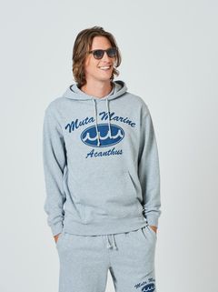 (予約品2023年10月19日18時締め) muta Script Logo Hooded Sweatshirts / フードスウェット / グレー 【Acanthus×muta】