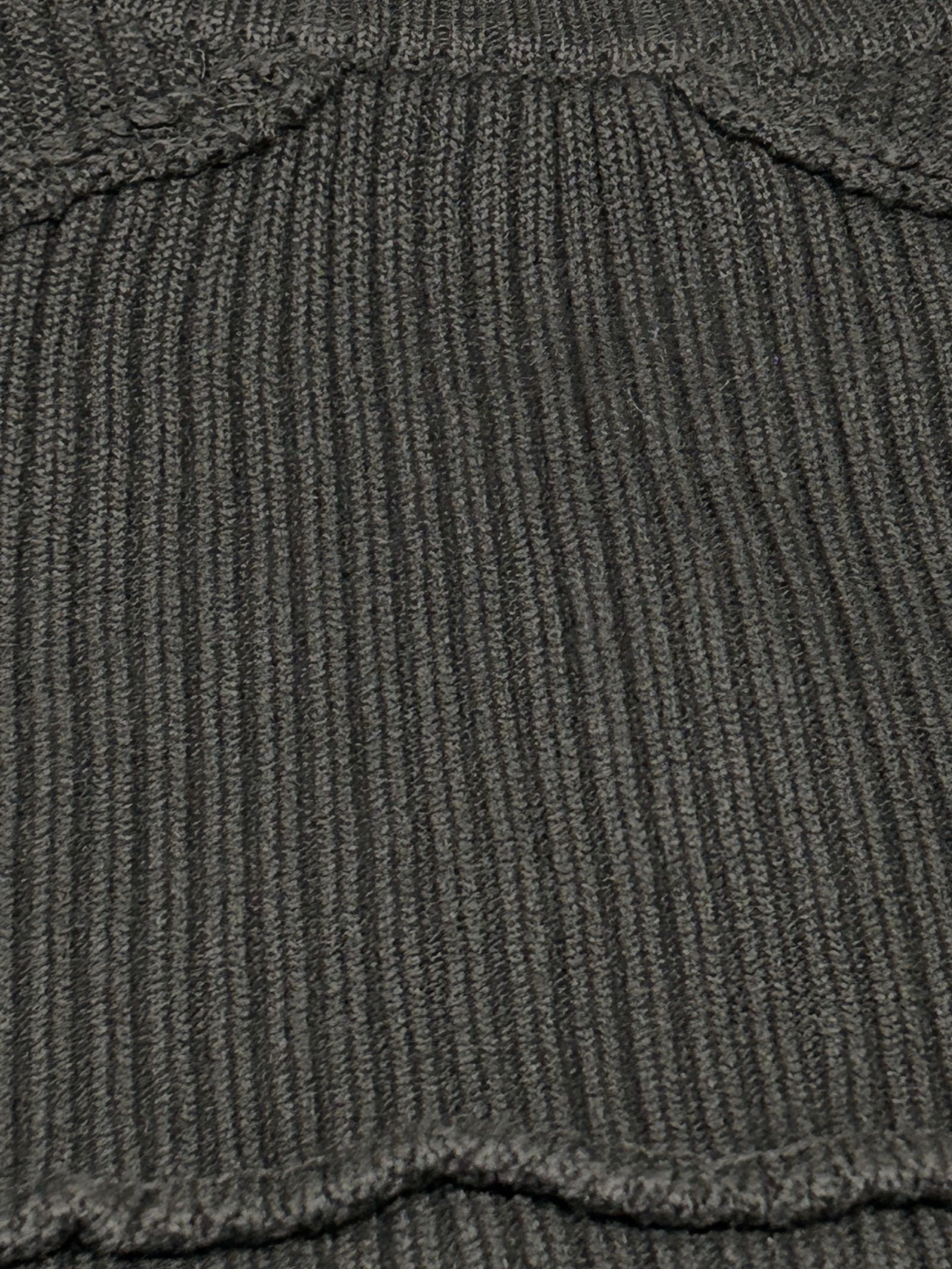 バイカーズニット ZIPカーディガン / ブラック【NO ID.】