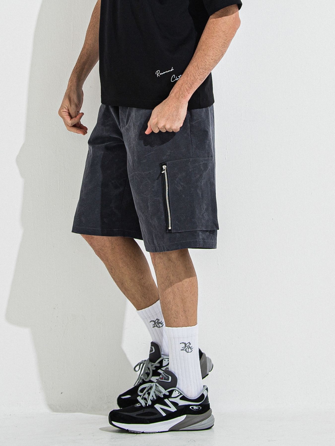 【予約品 】DAVID CARGO HALF PANTS / デヴィッドカーゴハーフパンツ / ヴィンテージブラック