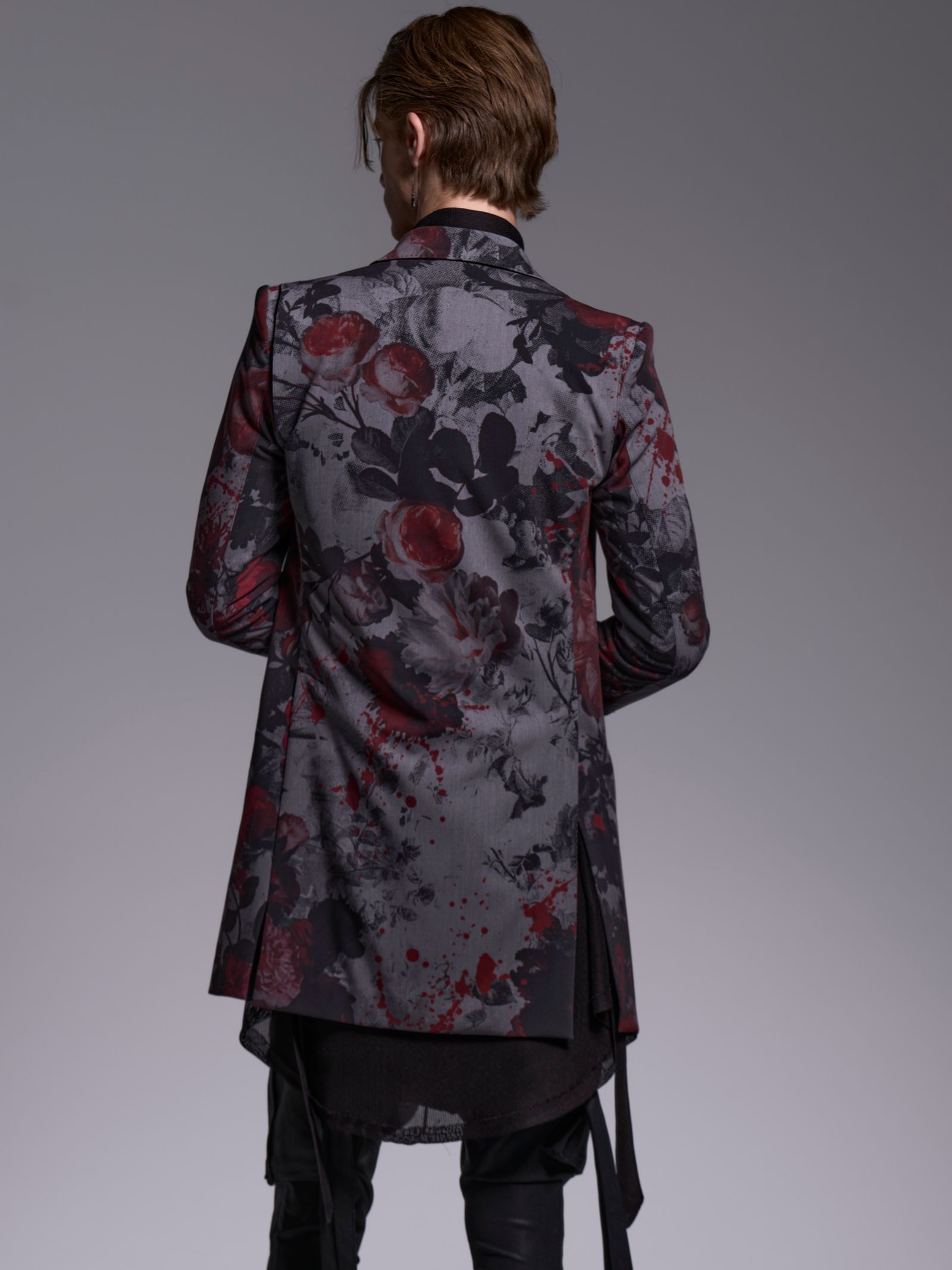 【予約品 1月4日(日) 締切】Long Jacket / ロングジャケット / グレーフローラ