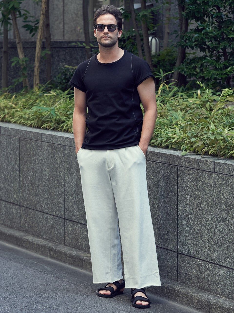 《予約品》 piping cut&sewn / Tシャツ / ブラック