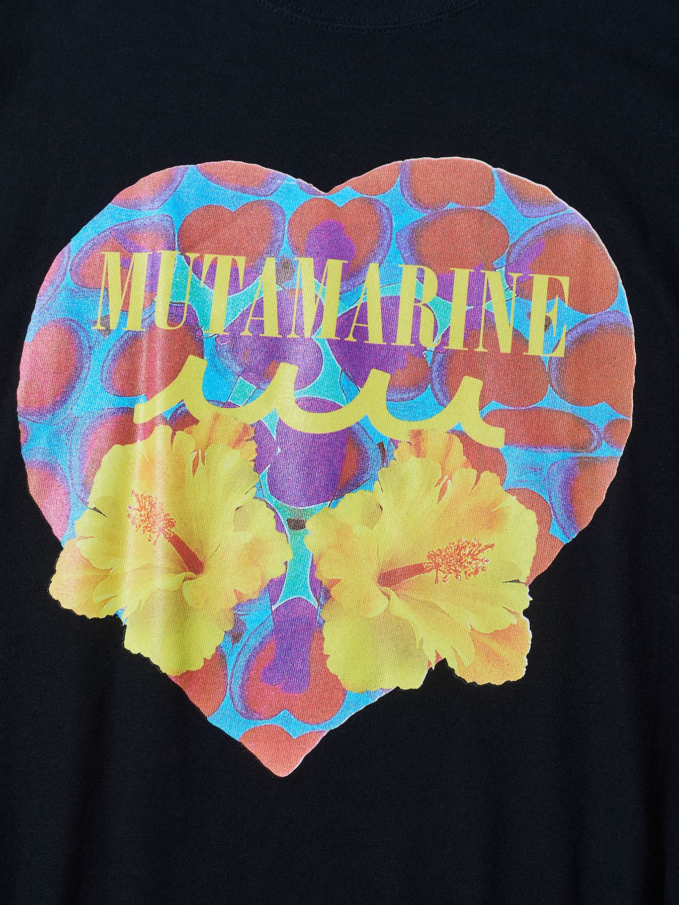 【予約品 10月9日(木) 締切】muta Heat Hibiscus Tee / Tシャツ / ブラック【Acanthus × muta MARINE】