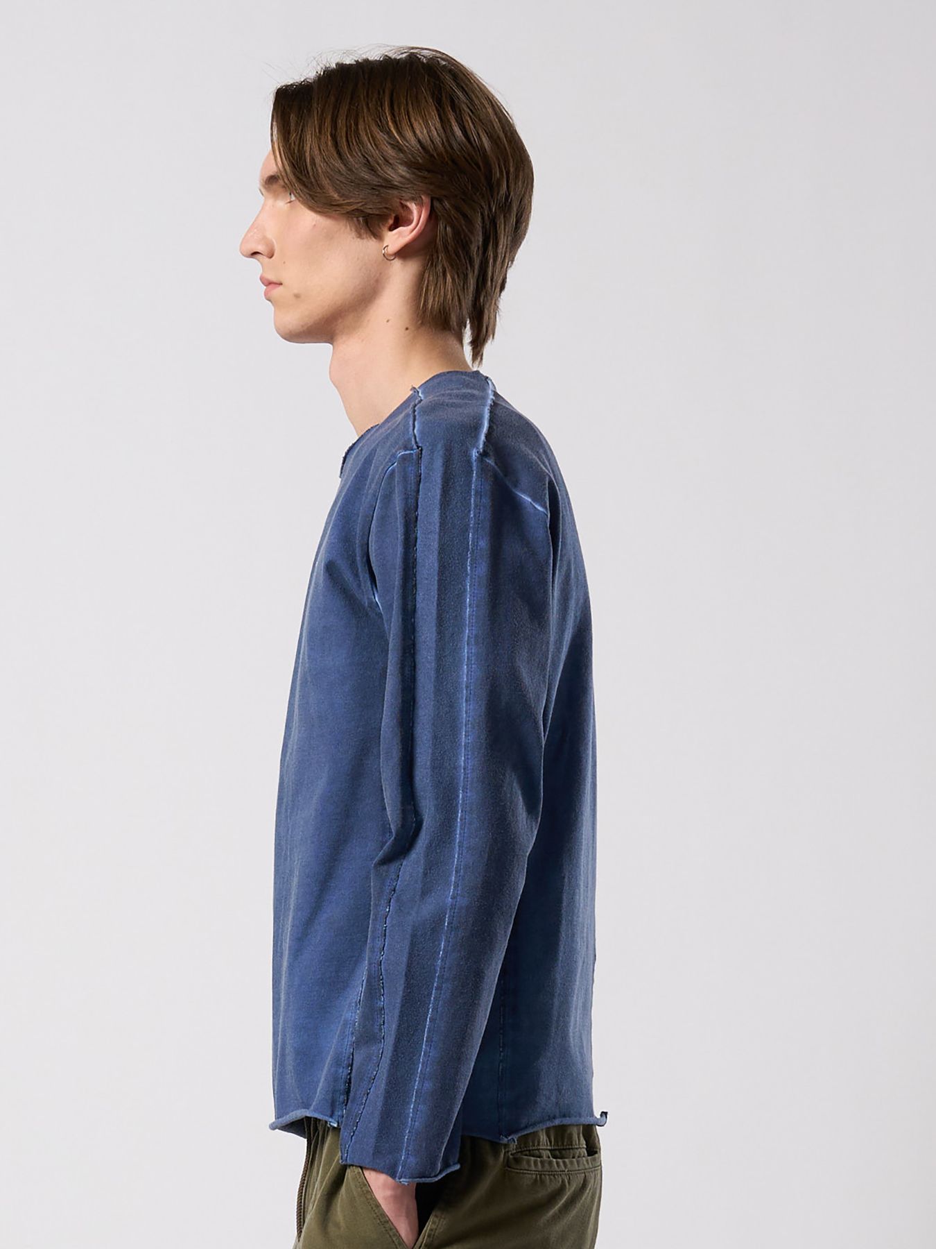 【予約品 4月19日(日) 18時締切】tight jersey cut-off L/S / タイトジャージー カットオフ ロングスリーブ / ダークネイビー