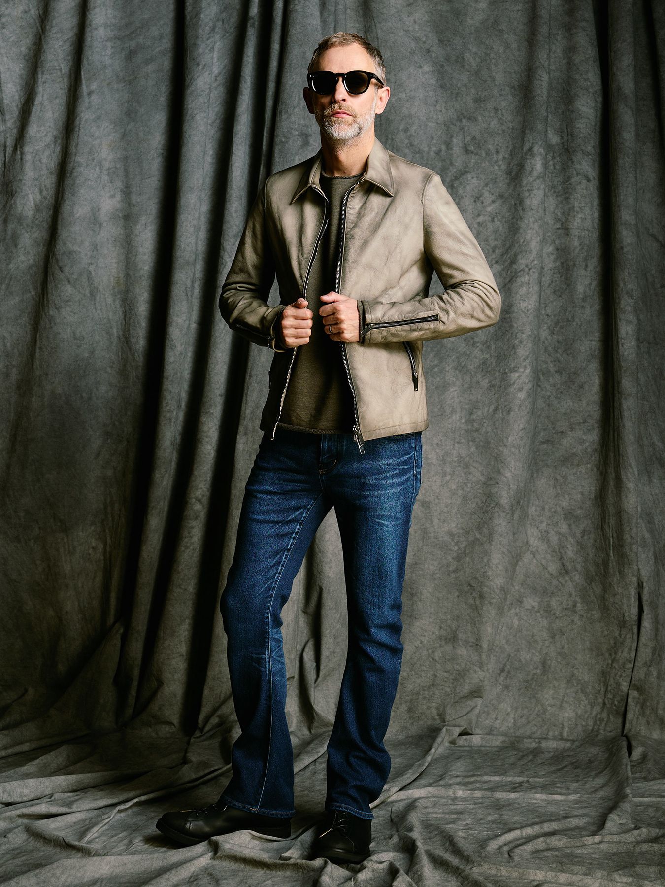 【予約品 4月19日(日) 18時締切】leather single riders / レザーシングルライダース / ダストベージュ