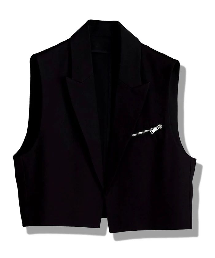 ドッキングZIPチェスタージャケット+ベスト BLACK【NOID.】