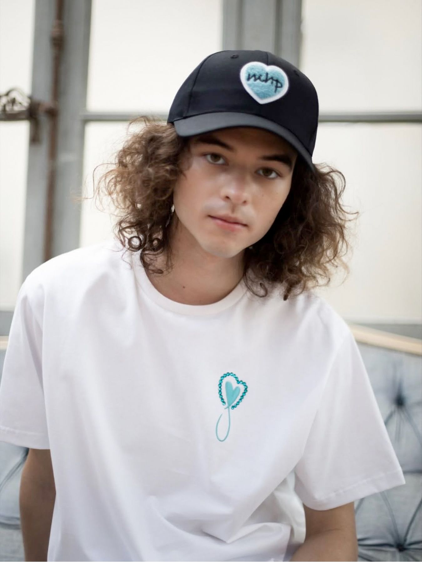 Tiphanie Stone T-Shirt / ホワイト×ブルー