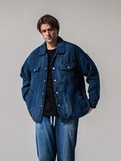 【予約品 11月16日(日) 締切】INDIGO LINE JACK SHIRTS / インディゴ リネン CPOジャケット / ダークインディゴ