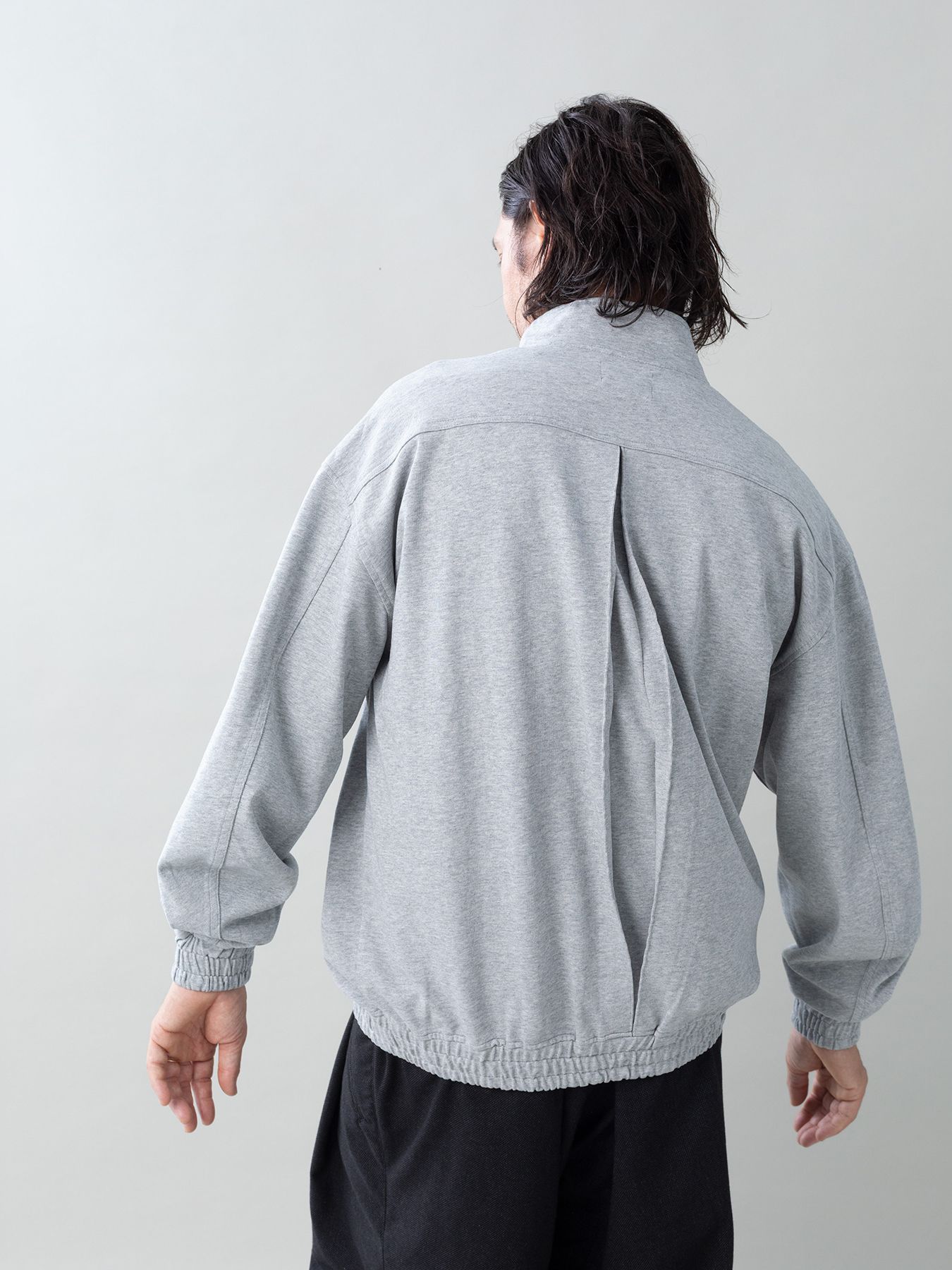 【予約品 5月6日(水) 締切】MOLD-SWEATJACKET / スタンドブルゾン / 杢グレー