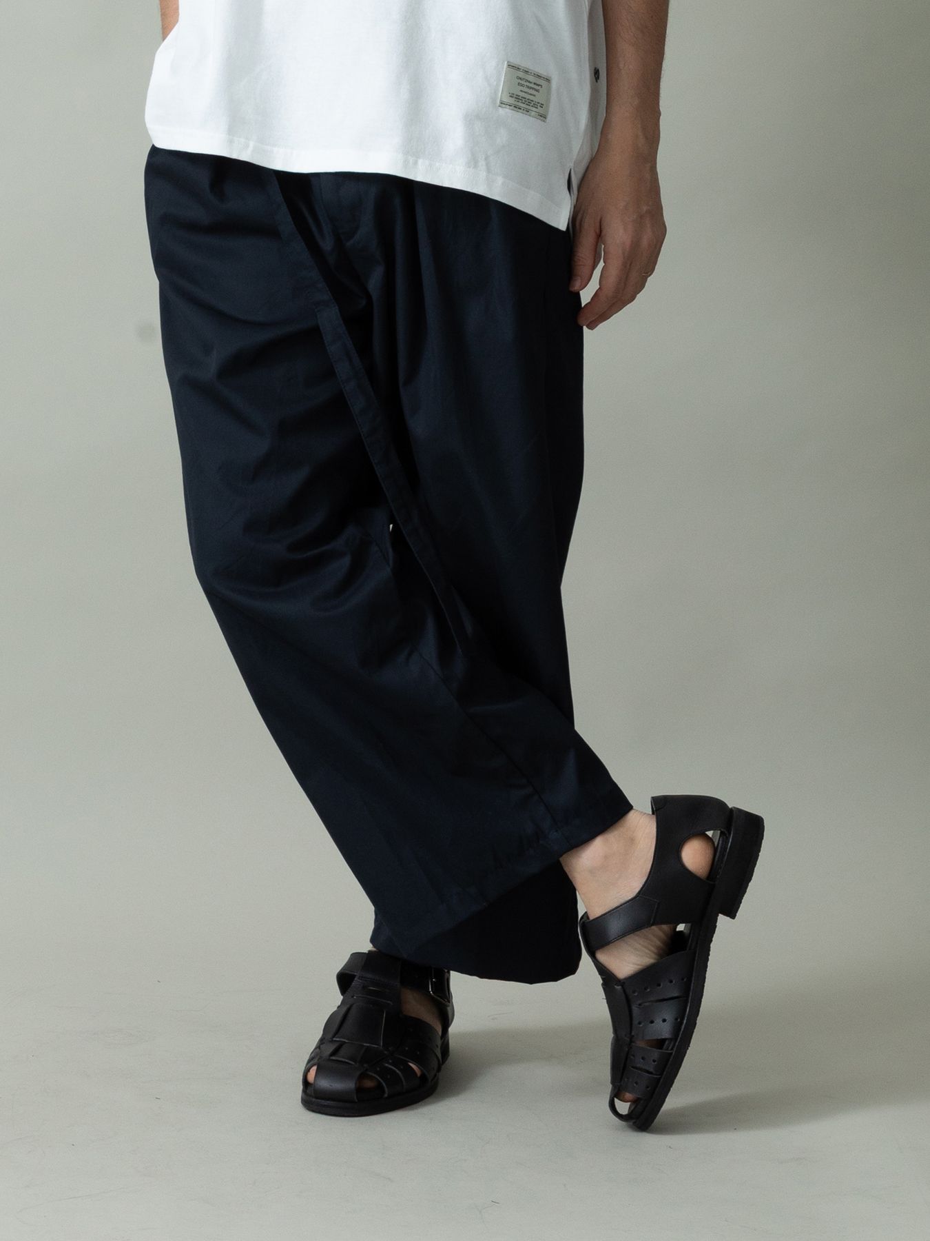 【予約品 2月1日(日) 締切】DRESSYEASE TRUSERS  gaba / ツータックイージートラウザーズ / ネイビー