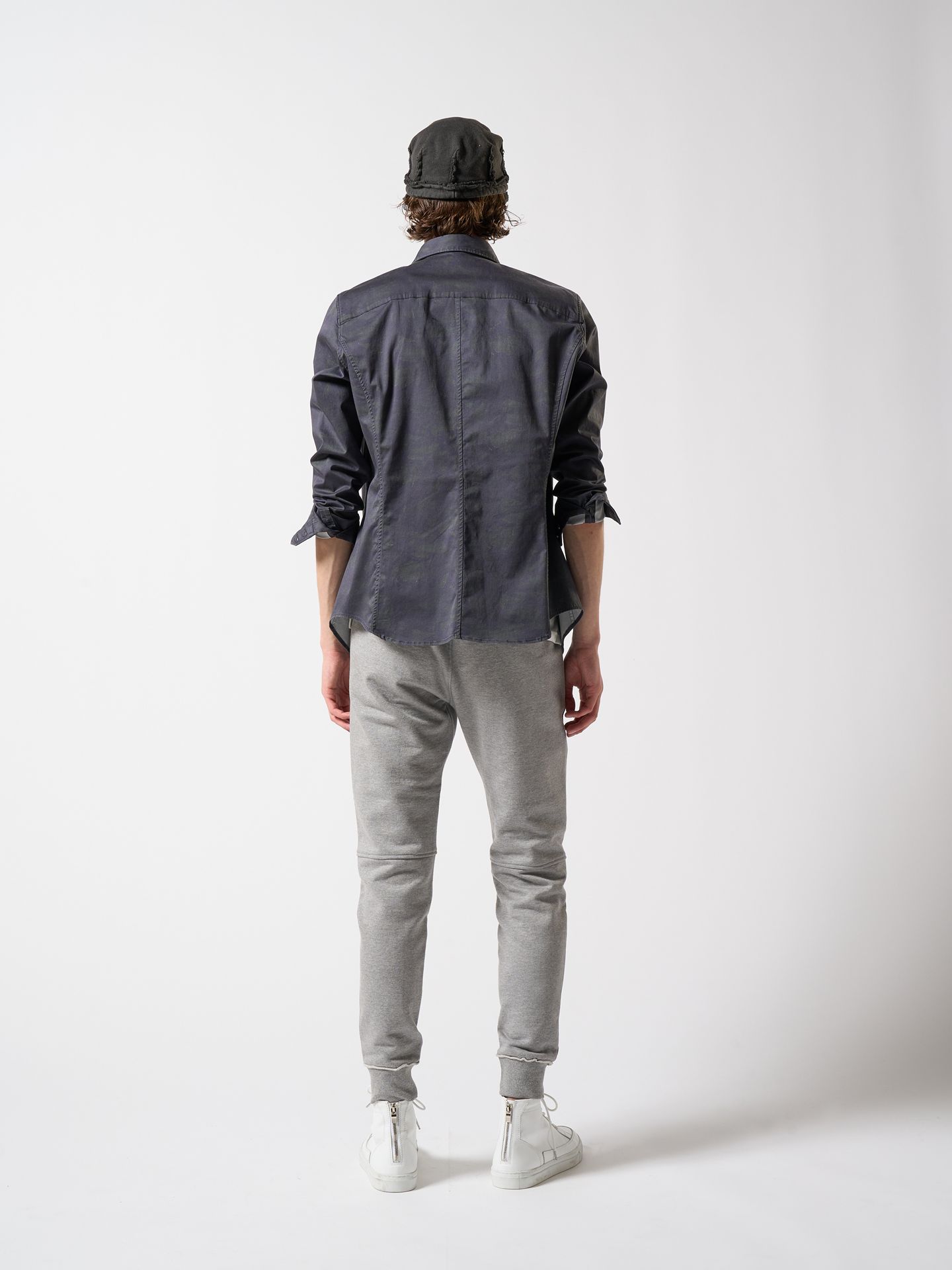 【予約品】 basic rib sweat pants / スウェットパンツ / グレー