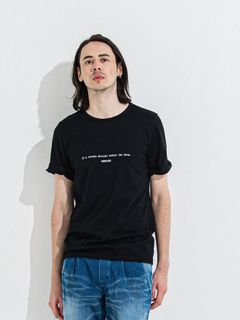 GIZA DAWN ROLL UP TEE / ギザドーンロールアップTシャツ / ブラック
