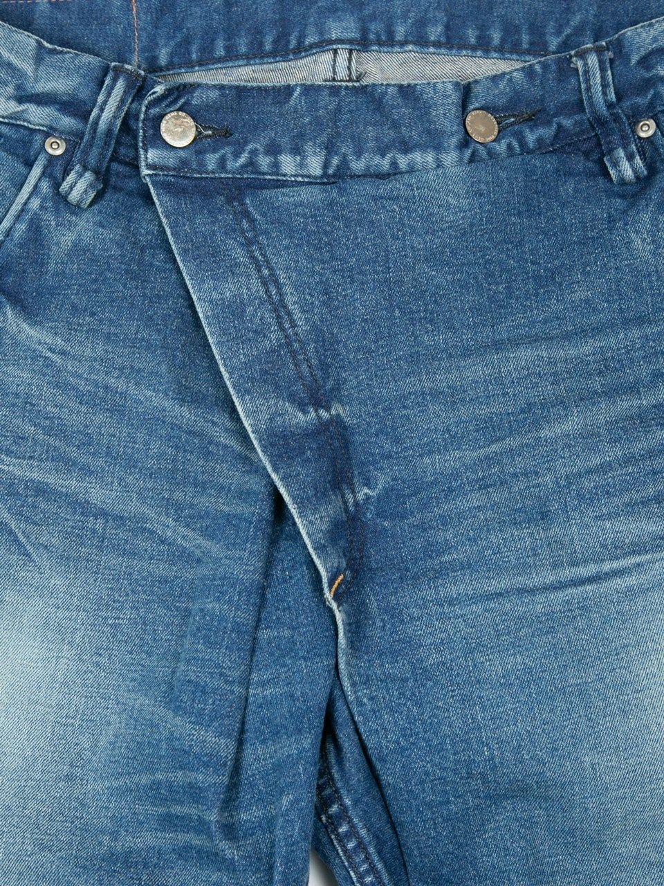 12.5oz Organic Cotton Stretch Over Lap Tight Straight Jeans / 12.5oz オーガニックコットン ストレッチデニム オーバーラップ タイトストレート ジーンズ / Over Down / インディゴ