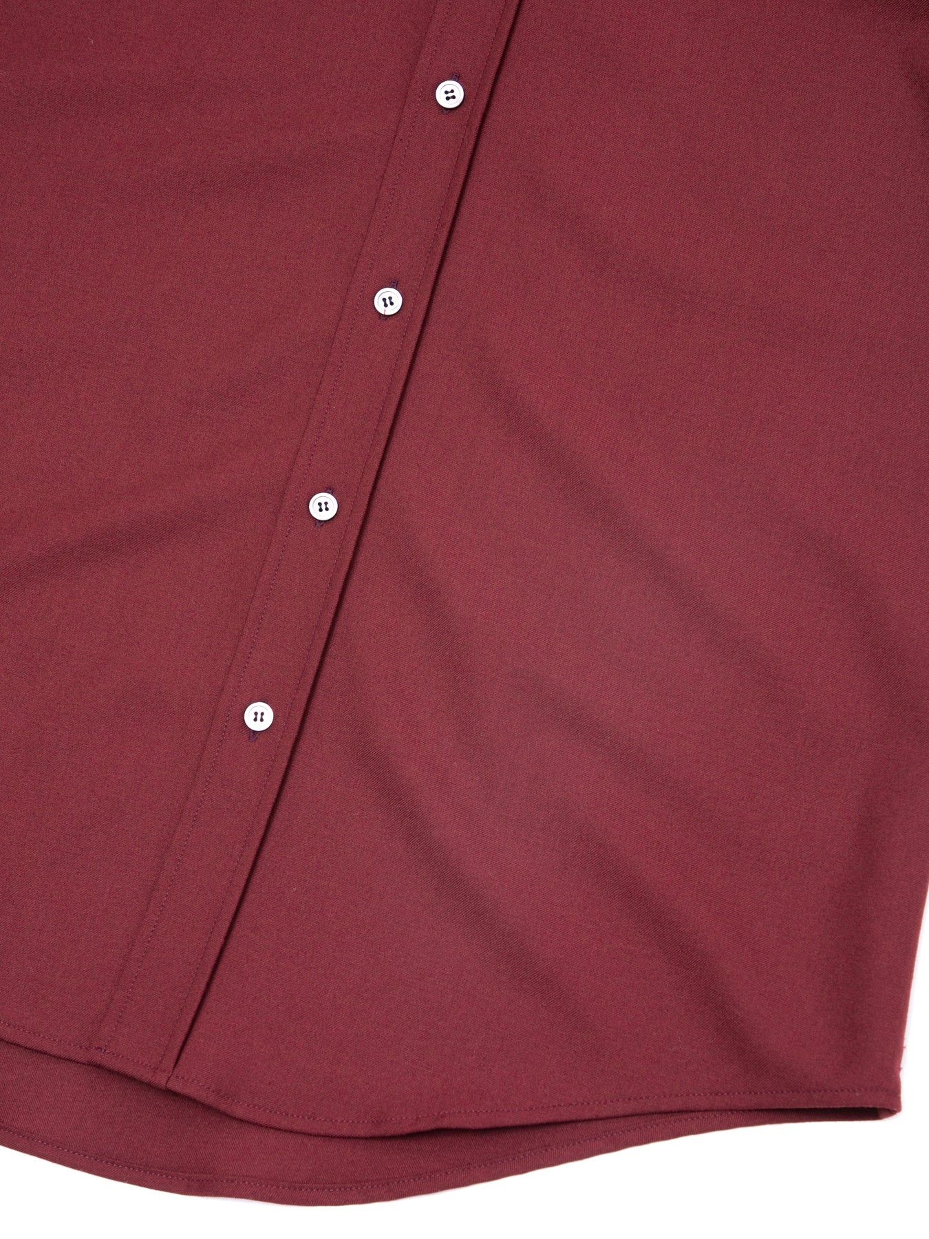 ウォッシャブル ウールレーヨンポリ ツイル ドレスシャツ / BURGUNDY