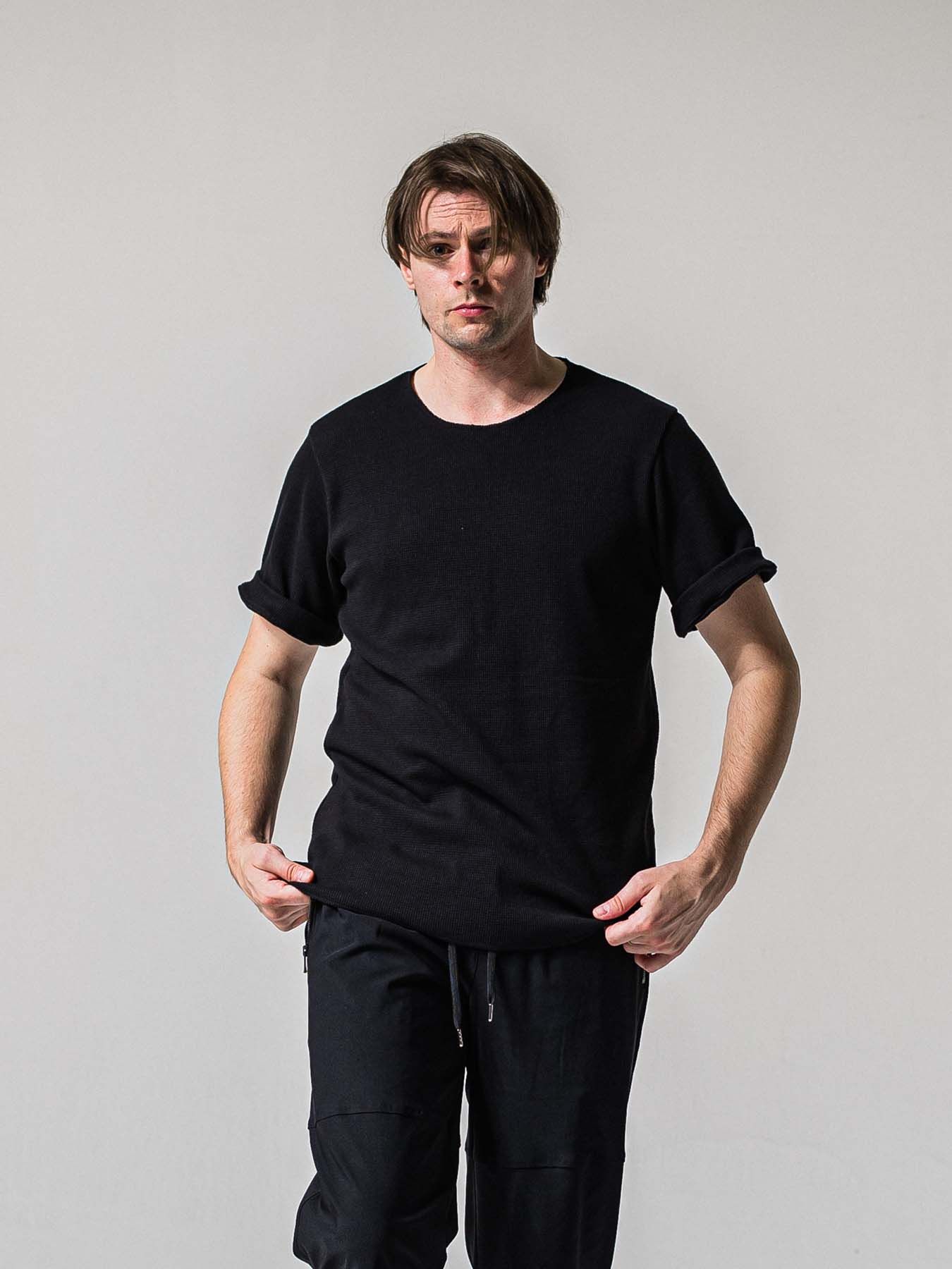 【予約品 11月16日(日) 締切】CUT OFF THERMAL T / カットオフサーマルTシャツ / ブラック