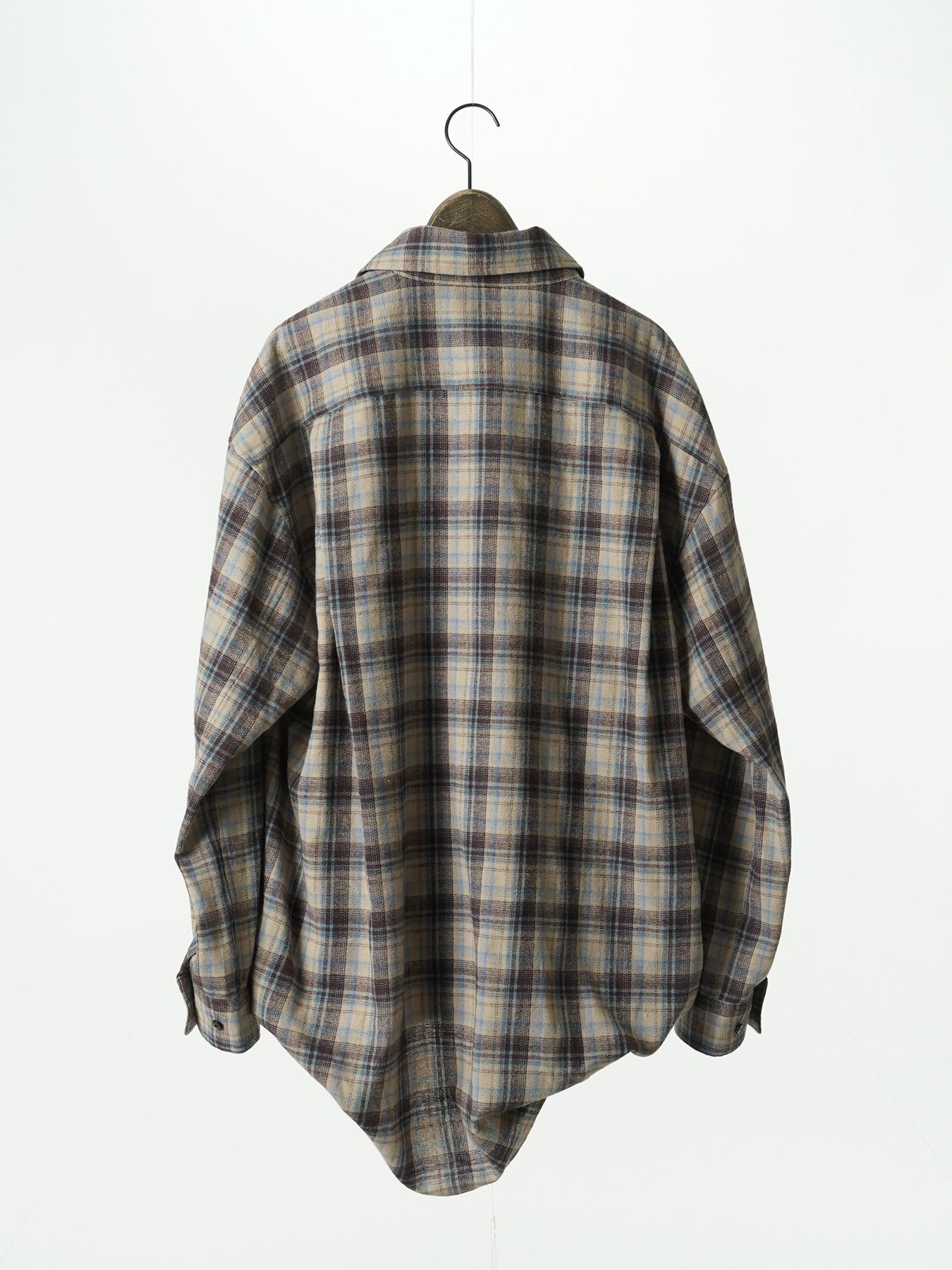 【予約品 5月27日(水) 締切】DOUBLE-SHIRTS / レイヤードシャツ / サックス系