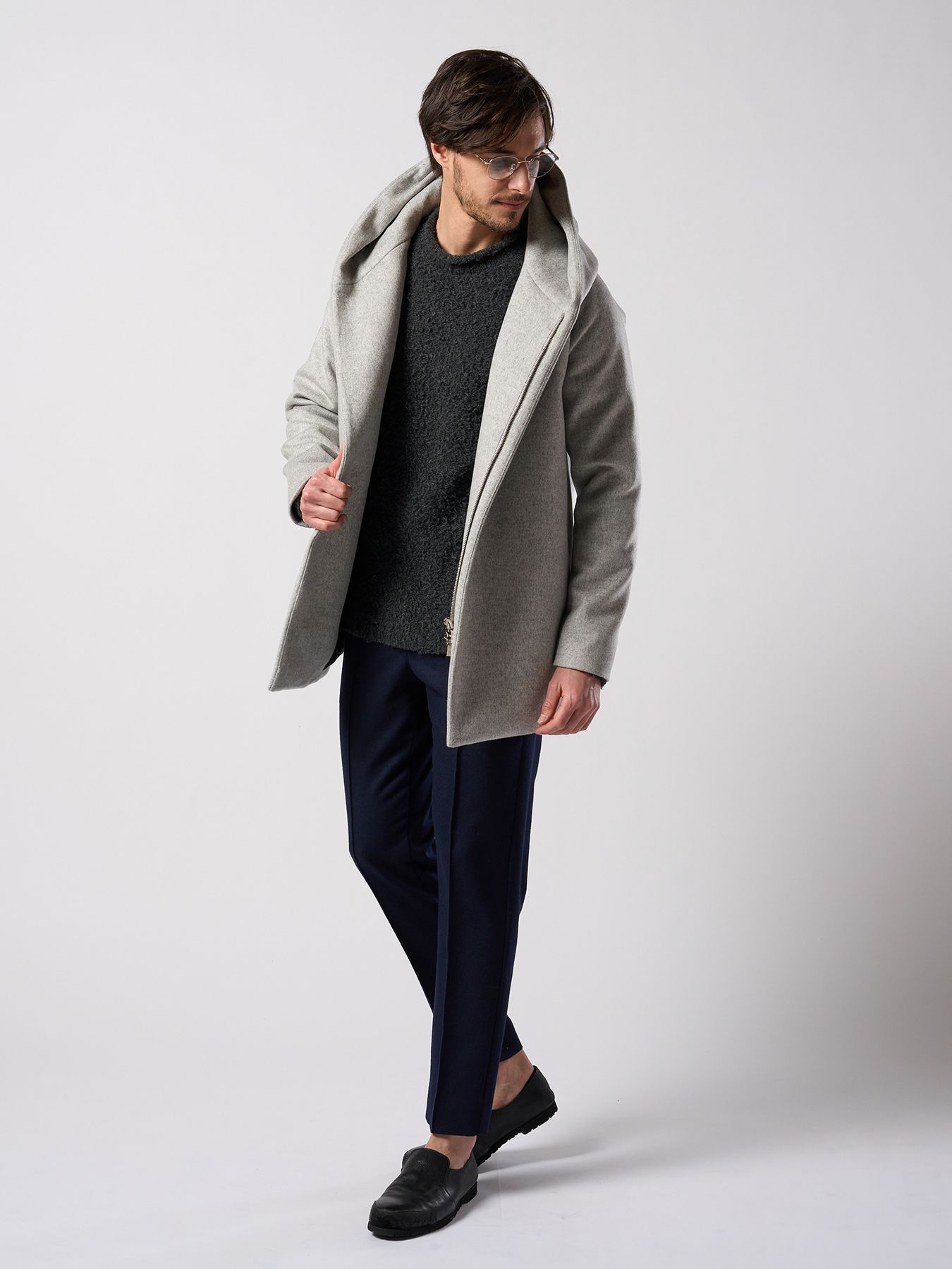 【予約品 4月19日(日) 18時締切】zip witch coat / ジップ ウィッチコート / ライトグレー