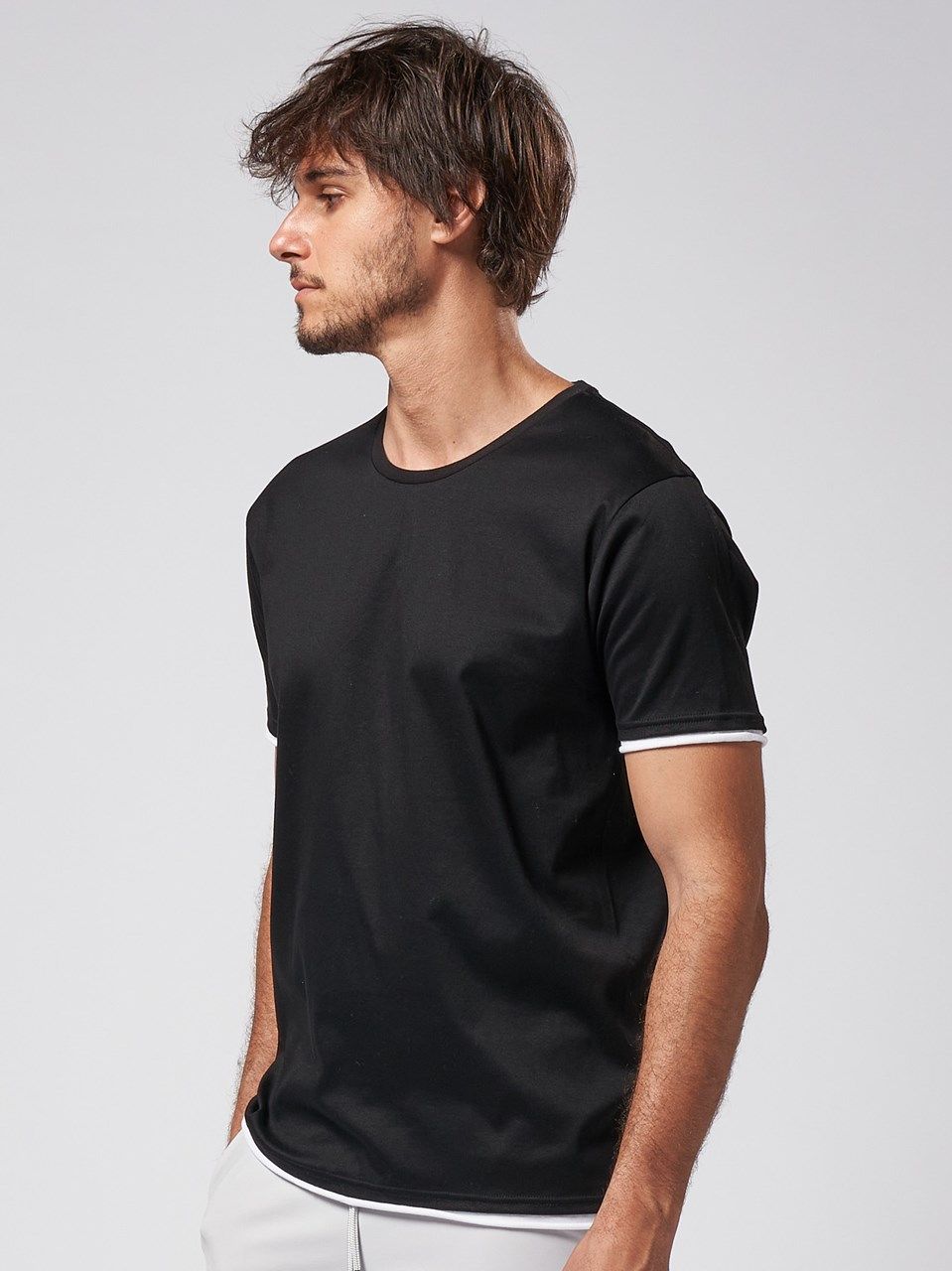《予約品》 sweater's cut S/S / Tシャツ / ブラック×ホワイト