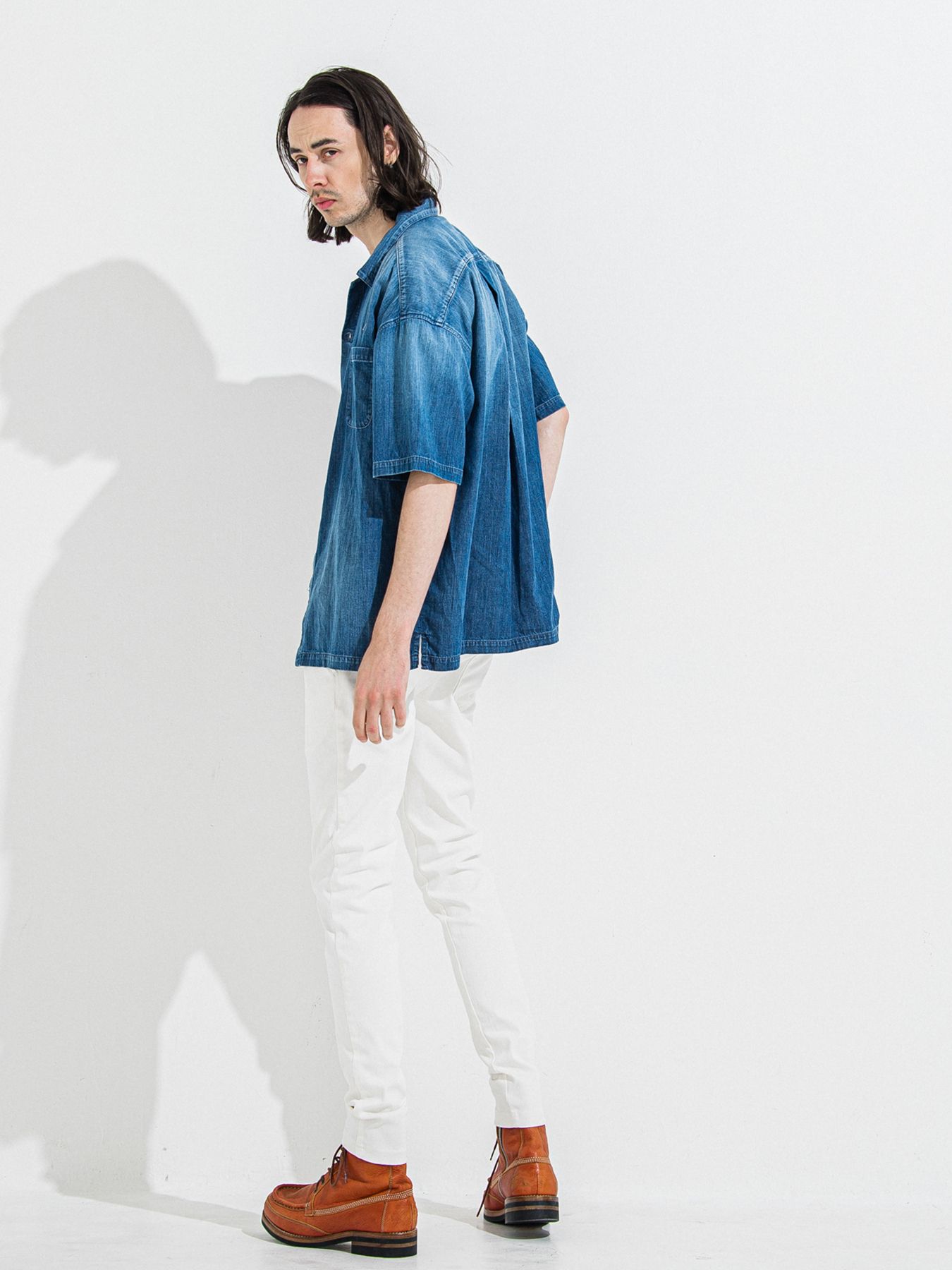 【予約品 】ZACK HALF DENIM SHIRT / ザックハーフスリーブデニムシャツ / ダークインディゴ