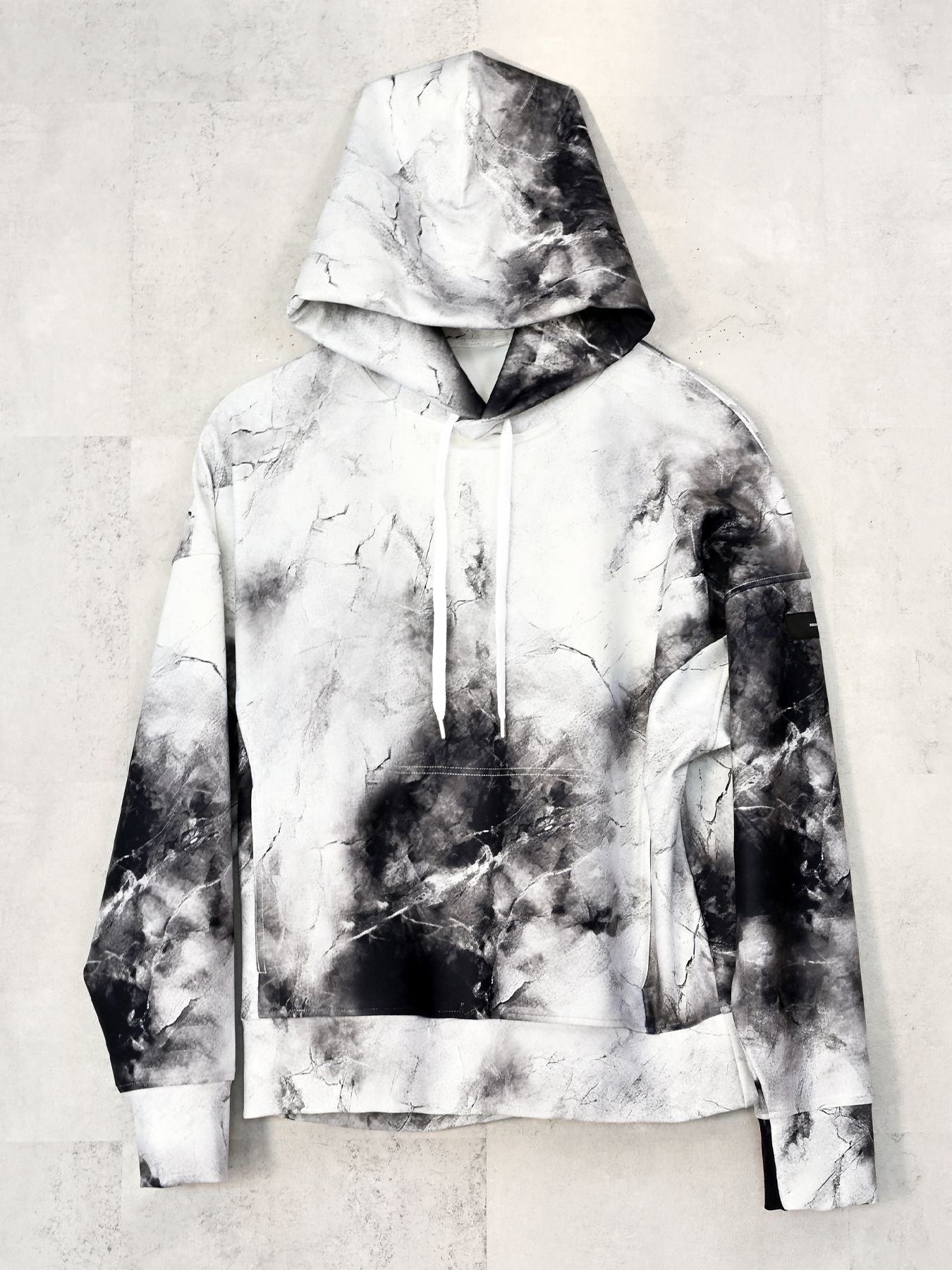 【予約品 9月6日(日) 締切】OVER HOODIE / トリコット オーバーパーカー / マーブルホワイト