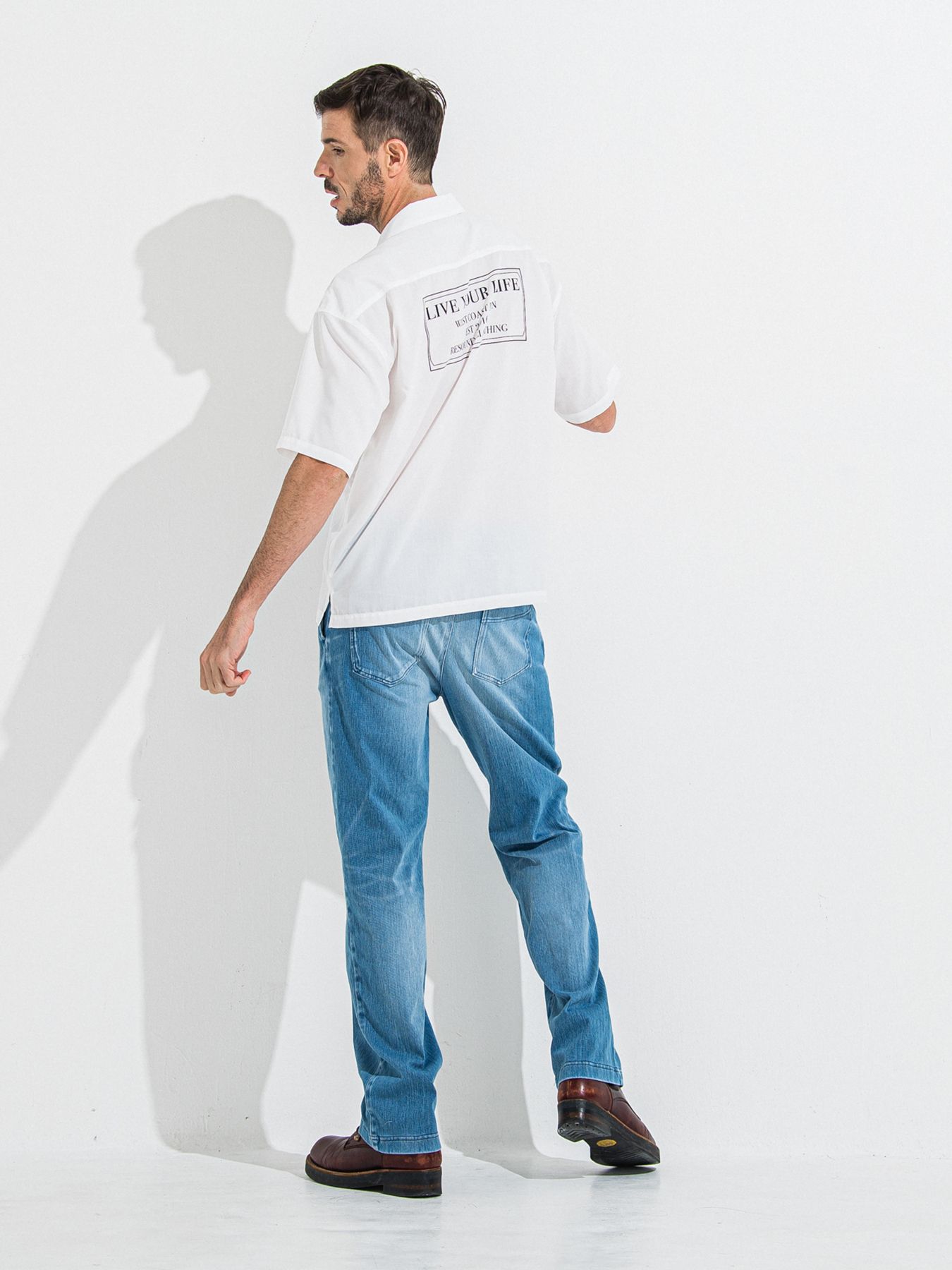 【予約品 】ZACK HALF SHIRT / ザックハーフスリーブシャツ / ホワイトプリント
