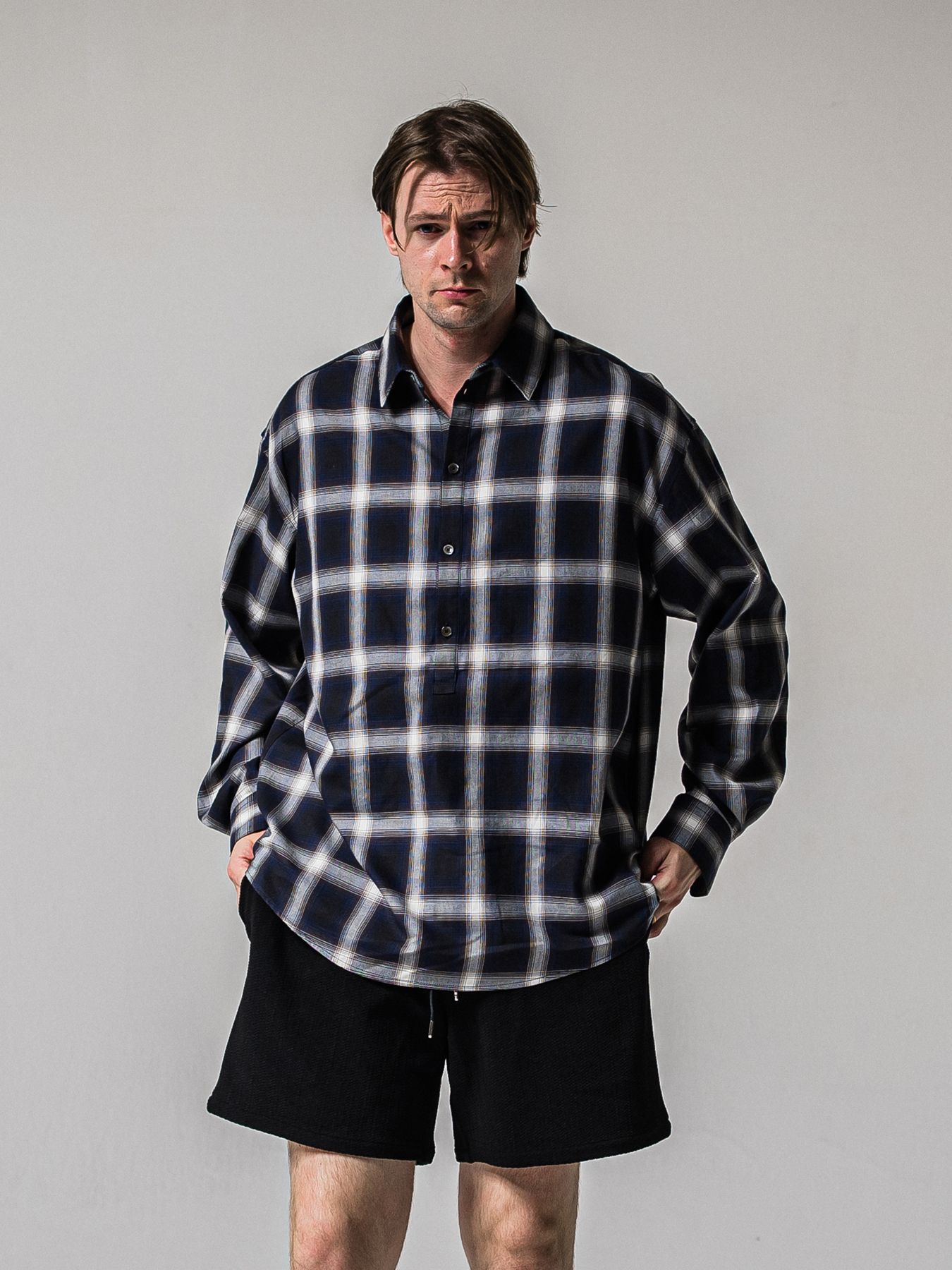 【予約品 11月16日(日) 締切】PULL JACK SHIRTS / プルオーバー ジャックシャツ / ネイビー