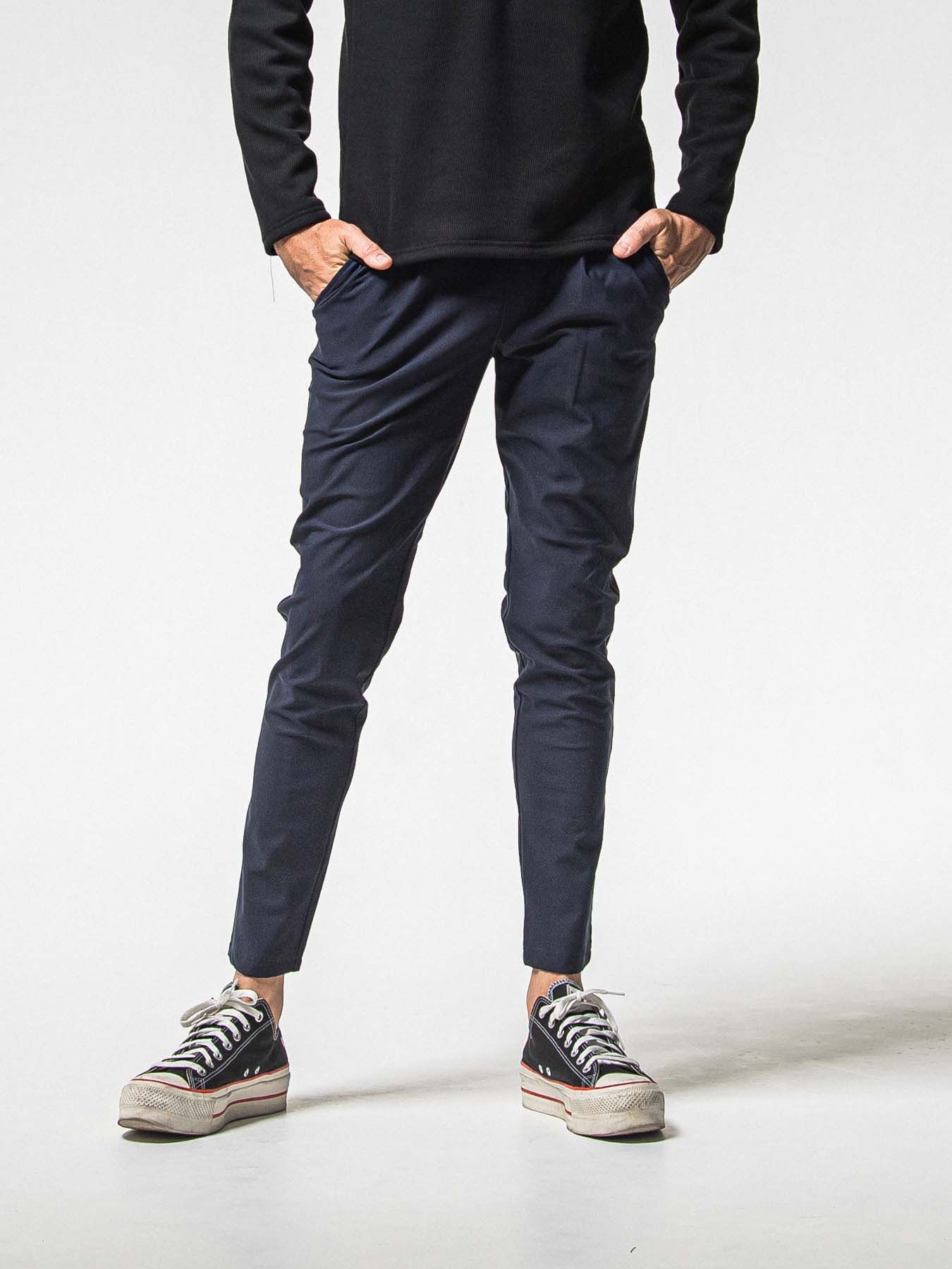 【予約品 8月31日(日) 締切】CHRIS EASY HEAT TUCK PANTS / クリス イージー ヒートタックパンツ / ネイビー