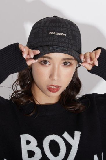 BOY LOGO PATTERNED CAP / ブラック 【BOY LONDON】