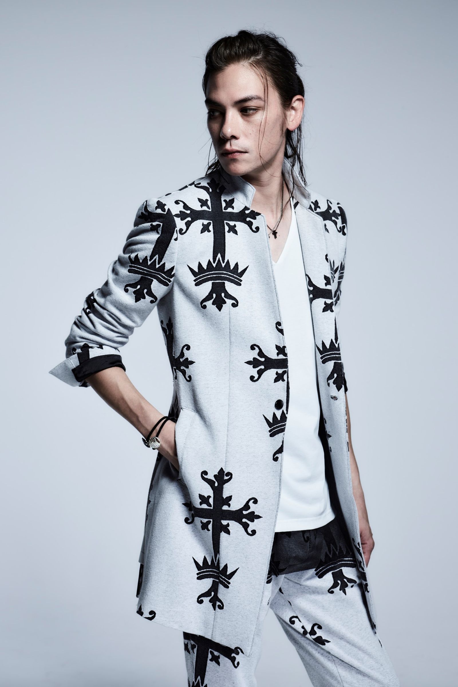 《予約品》 LayerdT-Shirts Jersey+Mesh / White&Black 【kiryuyrik】 3月入荷予定