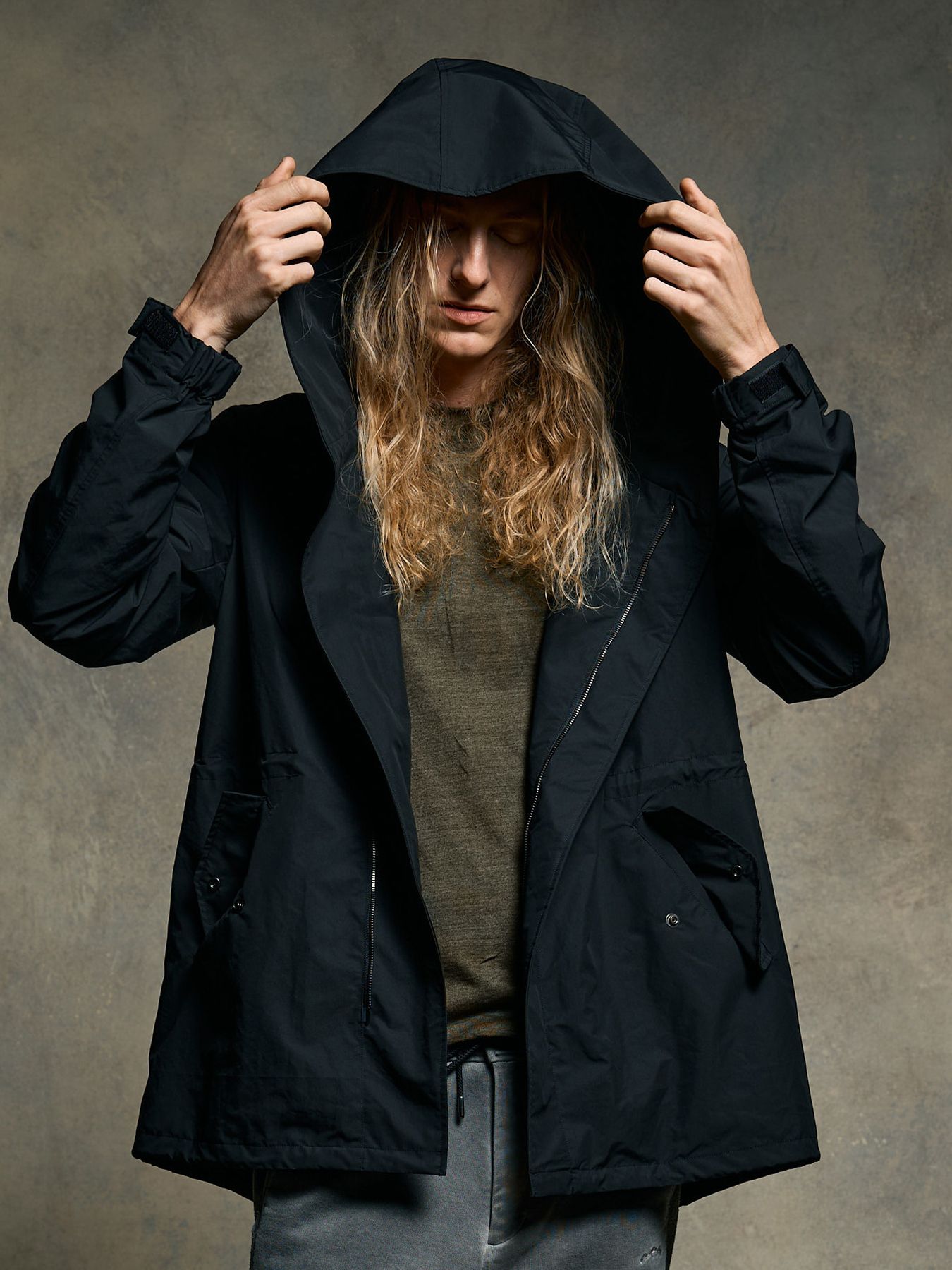 【予約品 9月23日(火) 締切】wrap field parka / ラップフィールドパーカ / ブラック