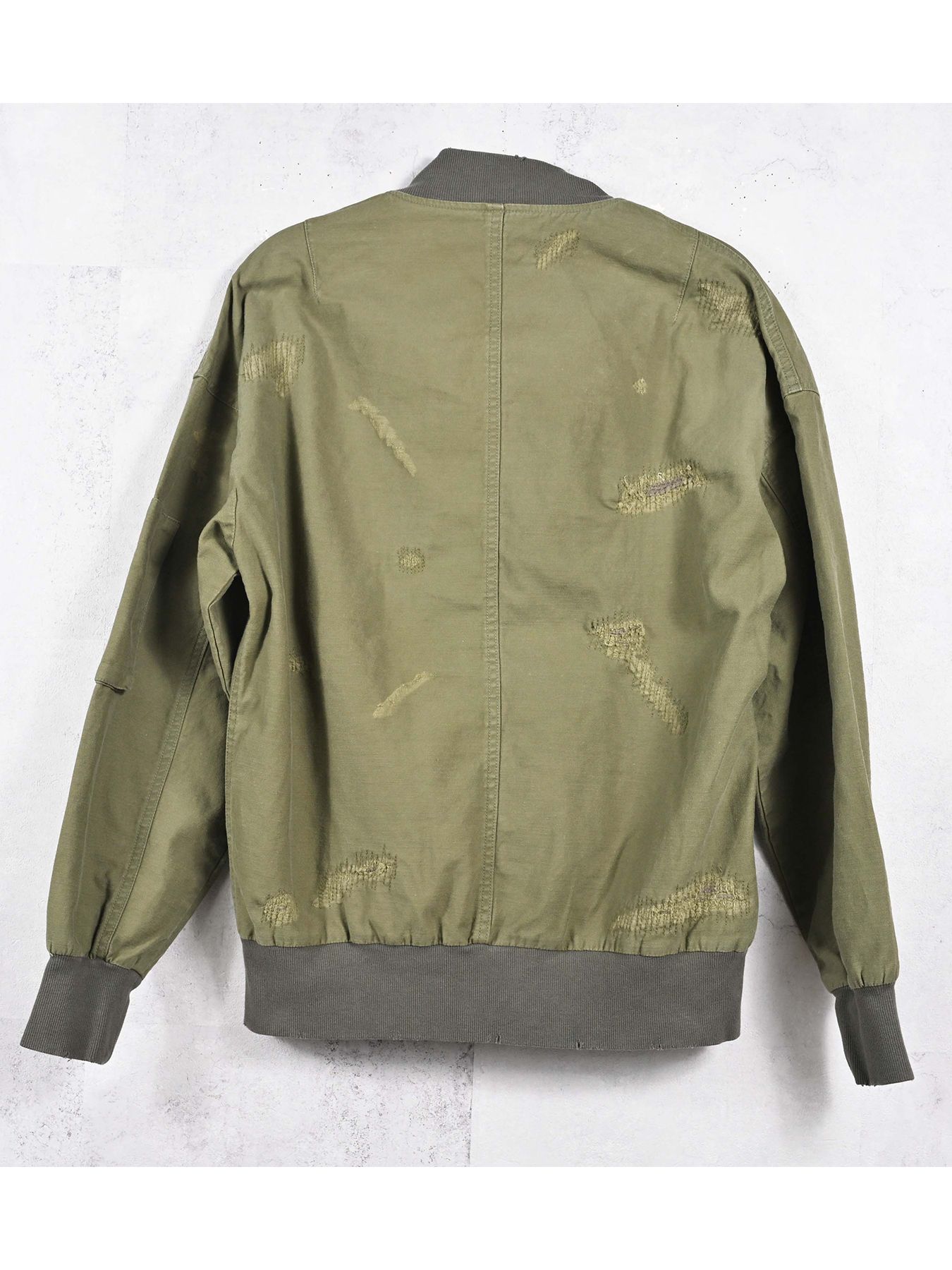 【予約品 11月16日(日) 締切】LIGHT DAVID JACKET / ドロップショルダー フライトジャケット / カーキクラッシュ