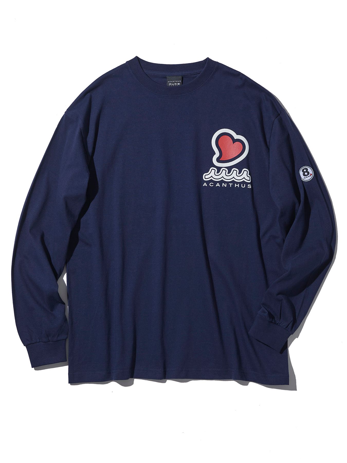 【予約品 】muta sweet muta L-S Tee / ロングスリーブTシャツ / ネイビー【Acanthus × muta MARINE】