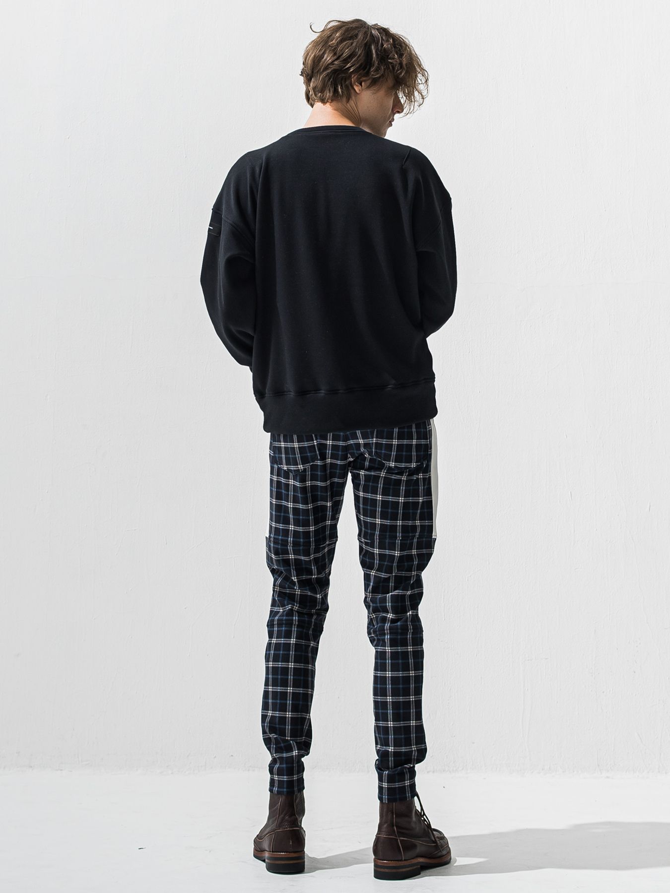 【予約品 9月6日(日) 締切】BOX VELOURS FLEECE DROP TRAINER / ボックスロゴ 裏起毛 ルーズトレーナー / ブラック