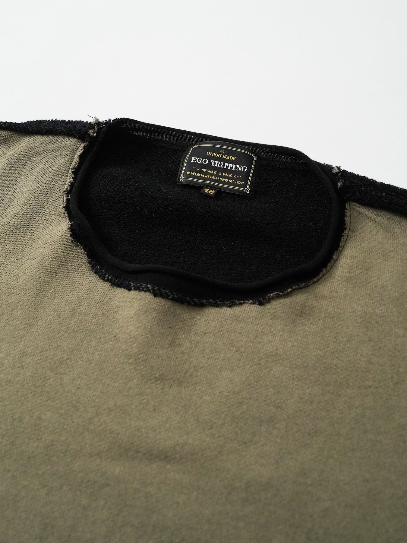 【予約品 5月6日(水) 締切】BRUTE-SWEAT / スウェットトレーナー / ベージュ×ブラック