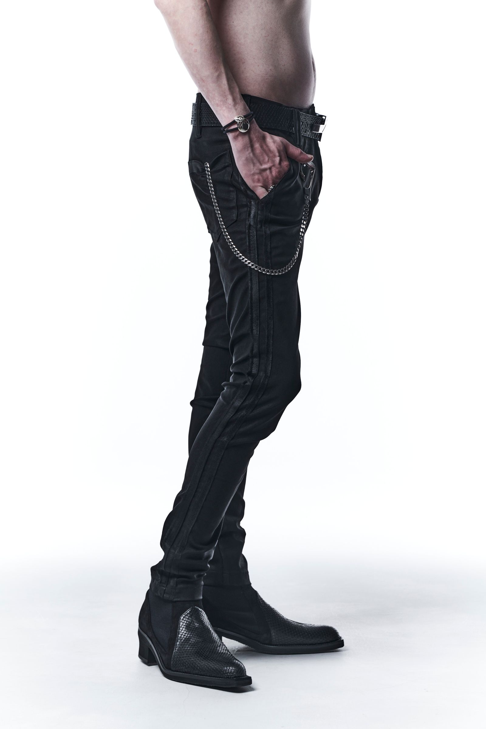 《予約品》 SaruelTP-Pants スキニースラックス CoatingHighTensionJersey / Black 【kiryuyrik】 10月入荷予定